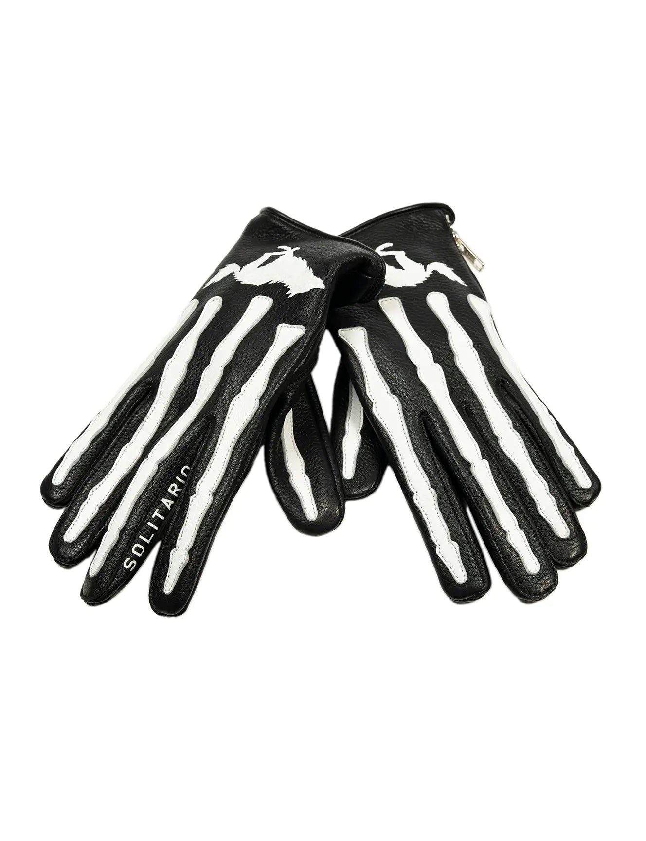 Bones Deerskin Gloves B/W
