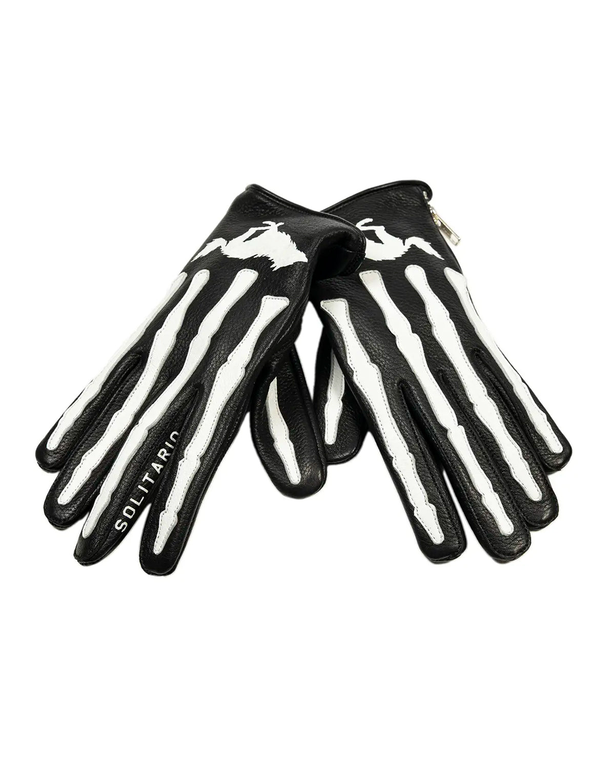 Bones Deerskin Gloves B/W