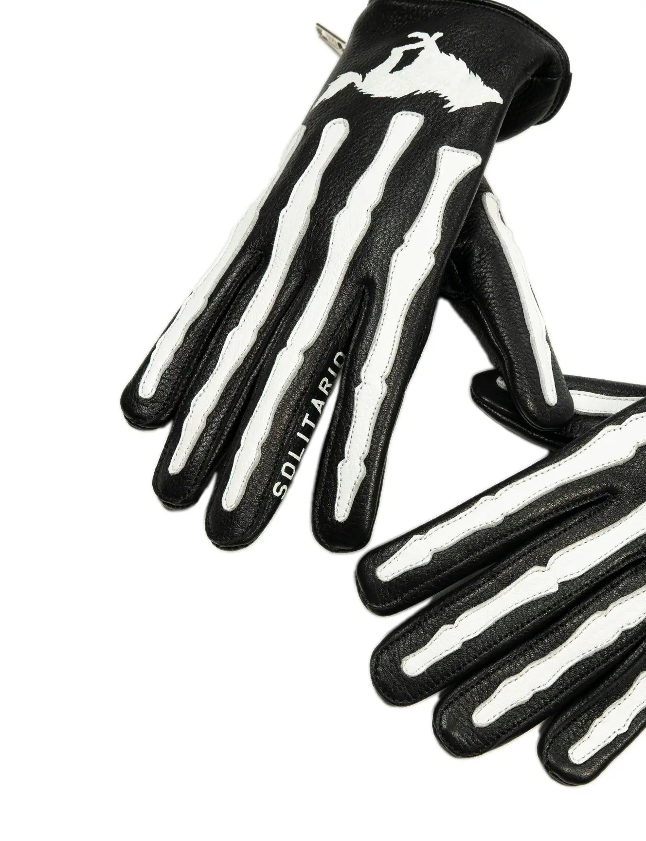 Bones Deerskin Gloves B/W