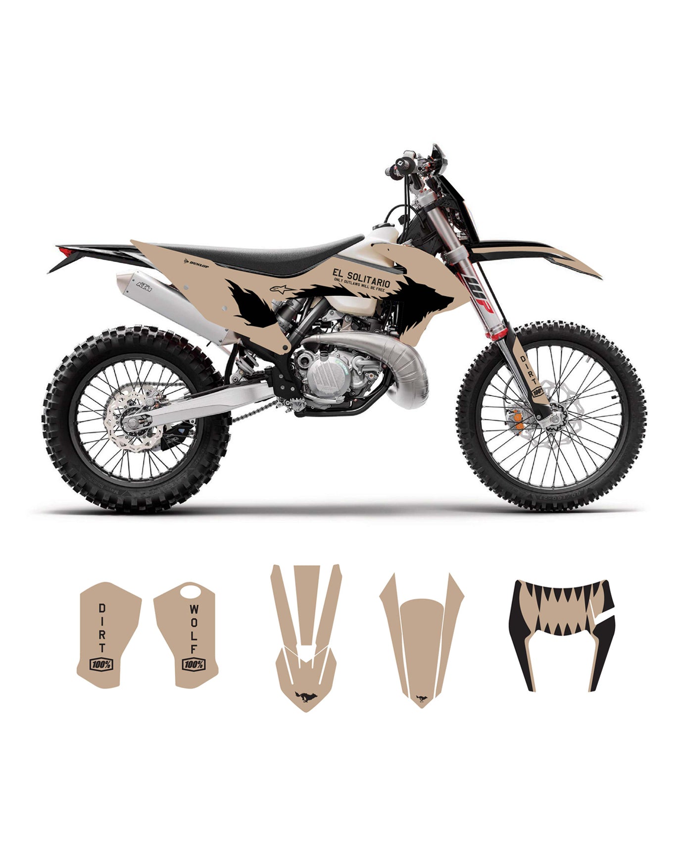 El Solitario Dirt Wolf Graphics Kit