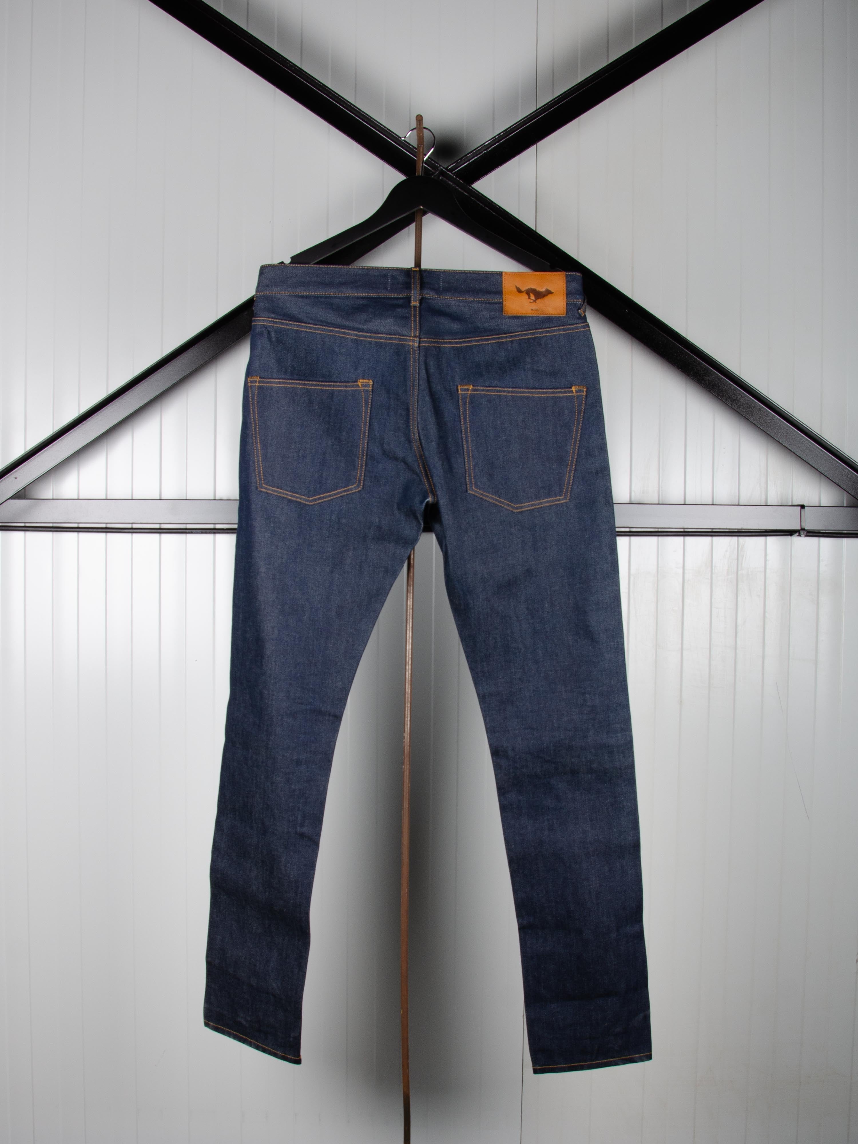 N.O.S. ES-1 Tappered Raw Selvedge Denim Indigo