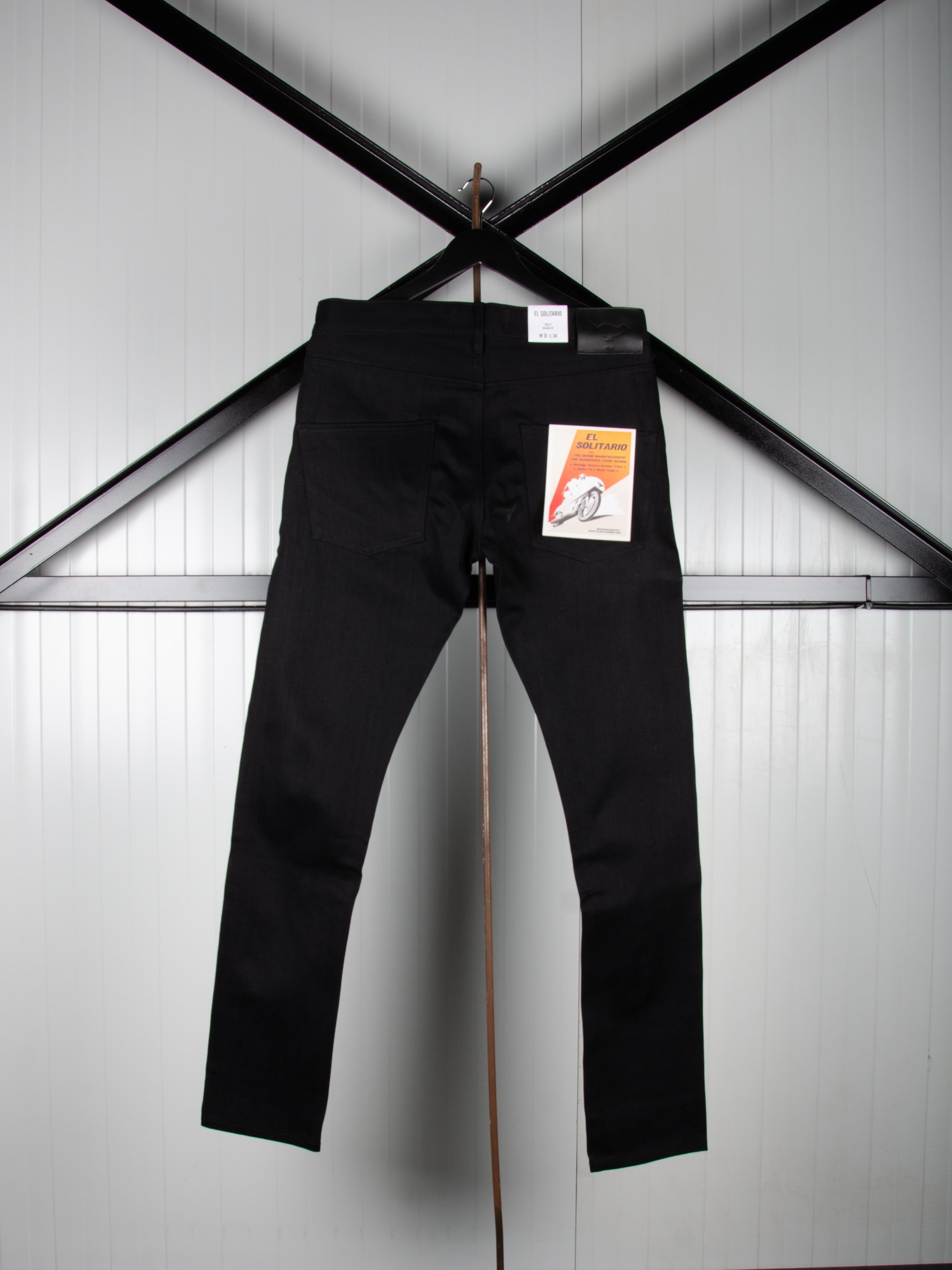 N.O.S. ES-1 Tappered Raw Selvedge Denim Black