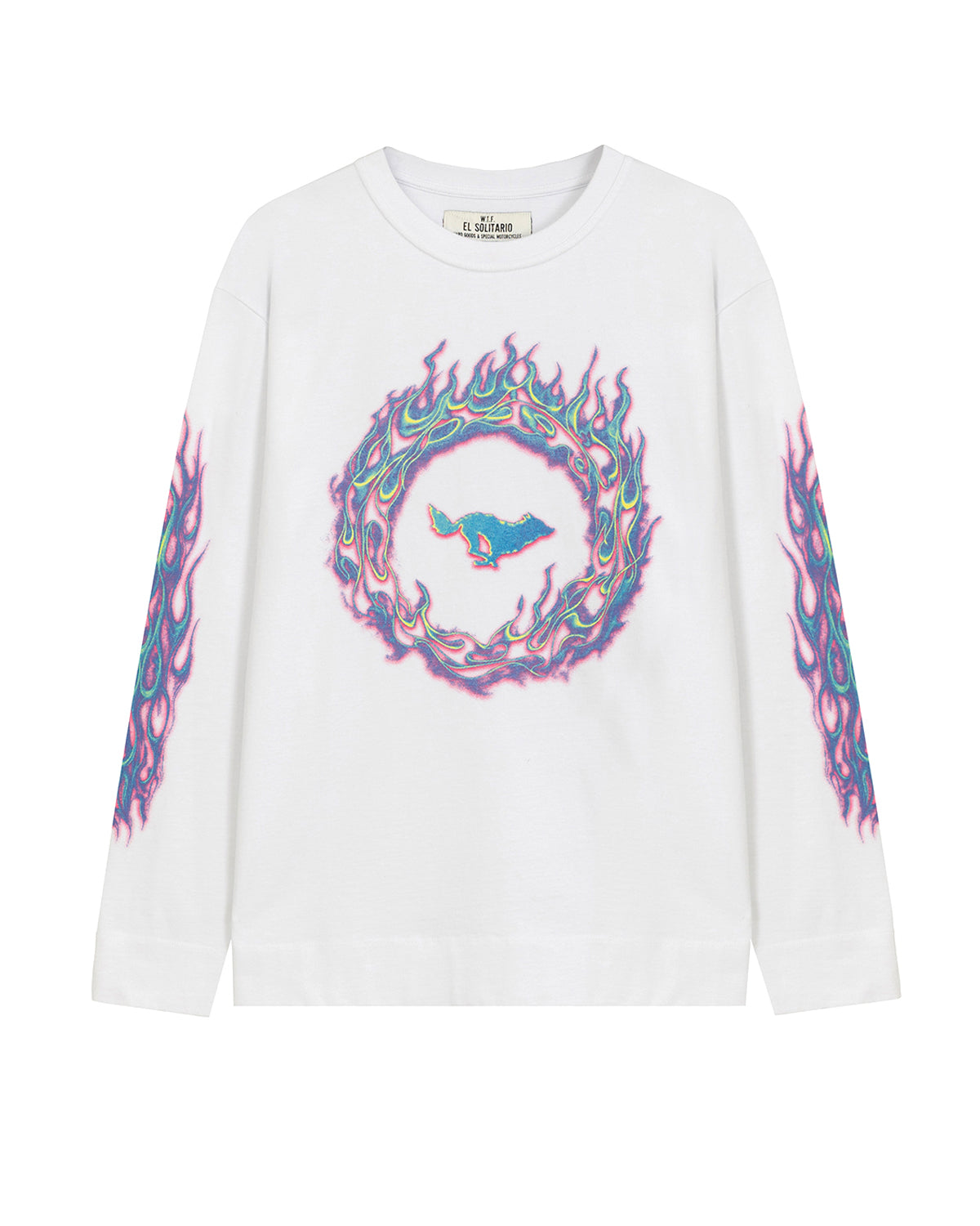 Solitario Flames Double Knit Jersey White