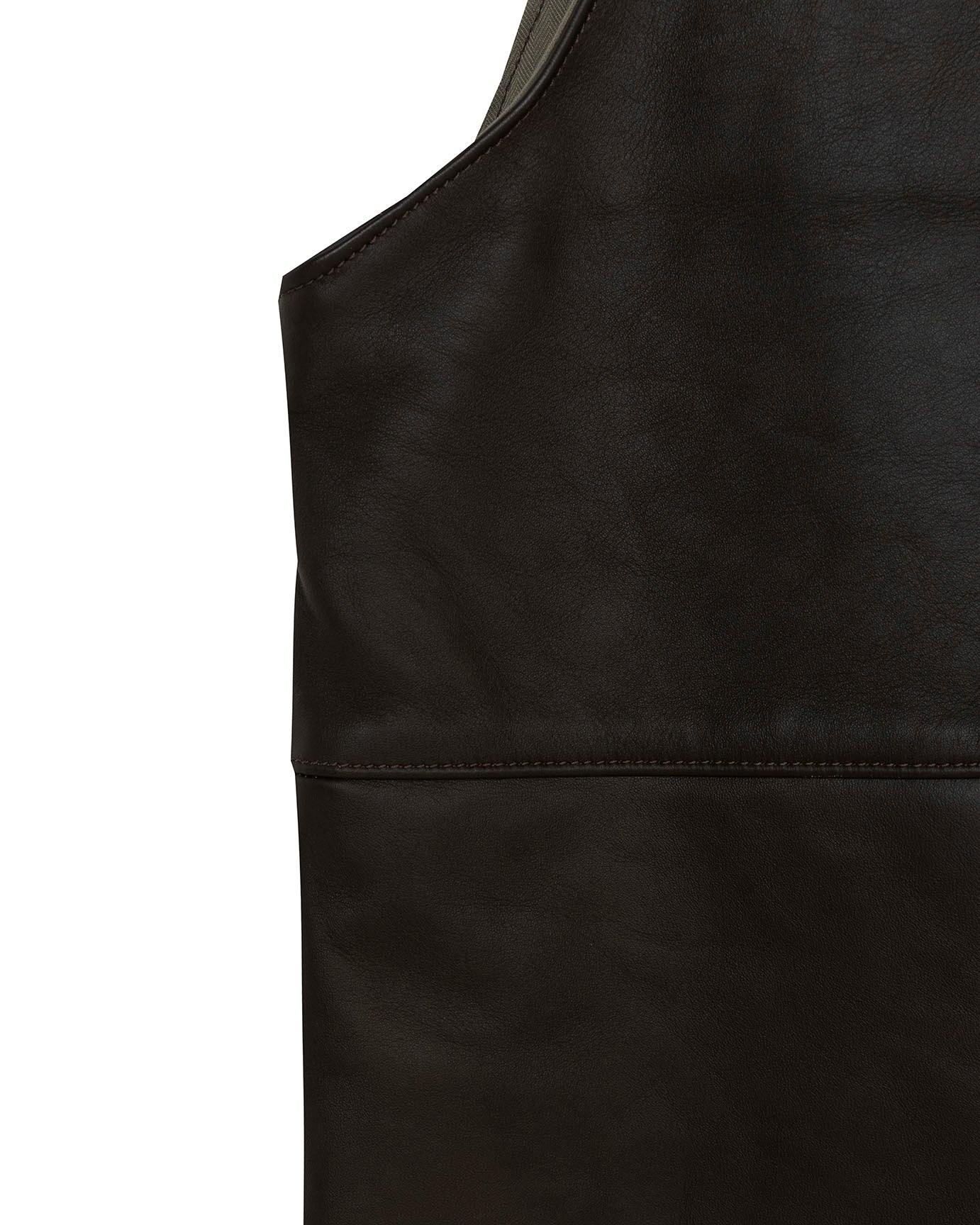 Macone Leather Vest - Lightweight Olive -