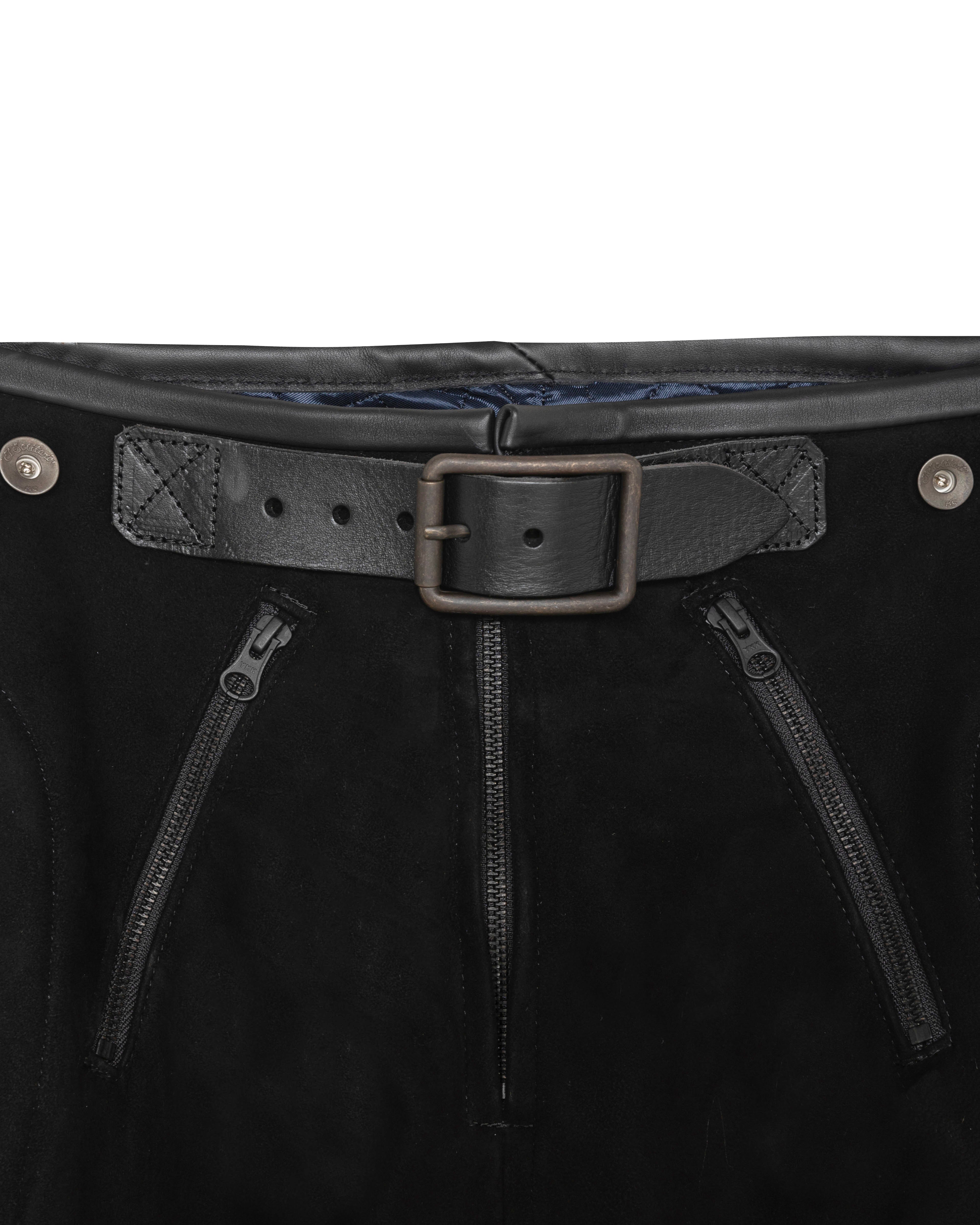 Rascal Leather Motorcycle Pants Black
