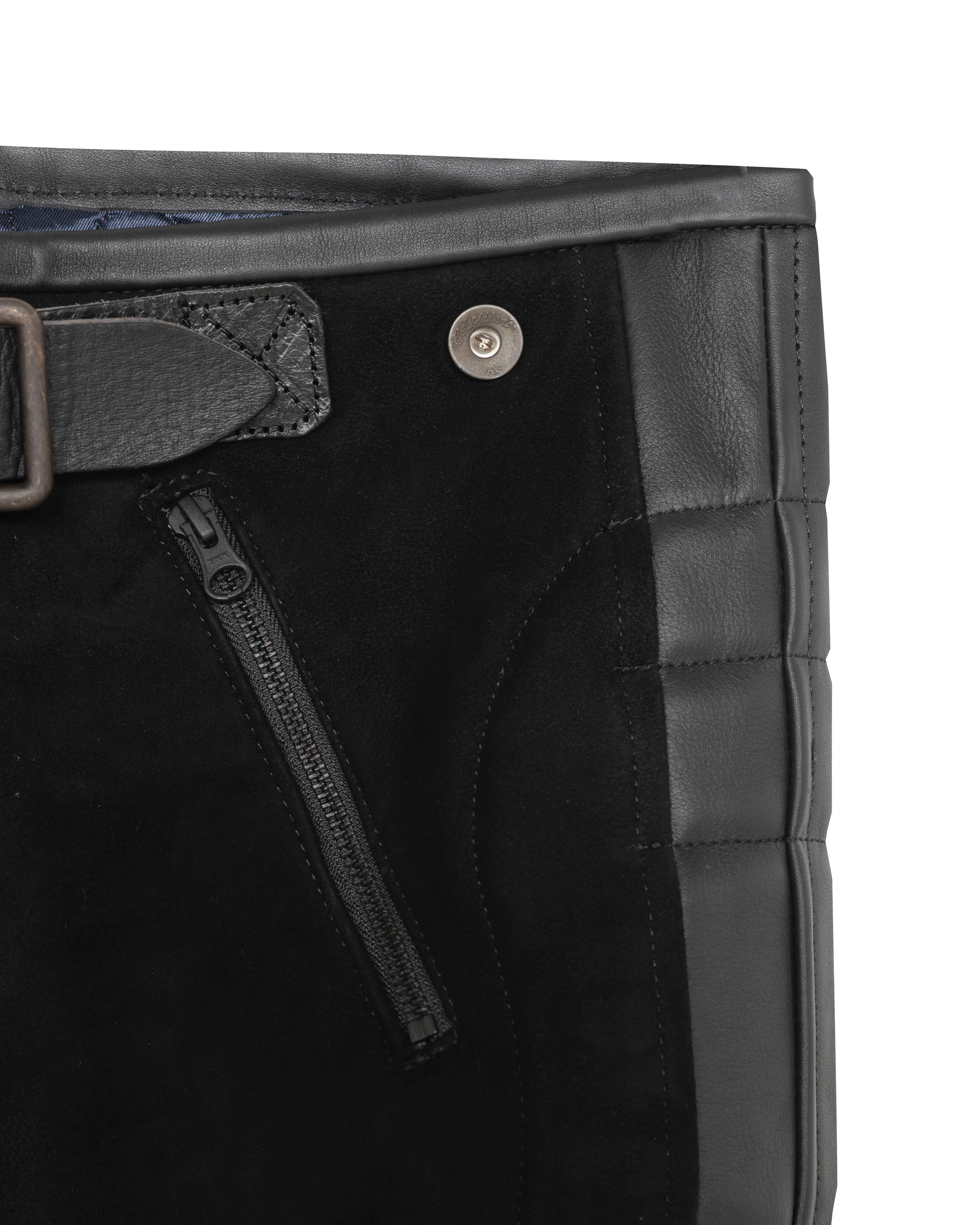 Rascal Leather Motorcycle Pants Black