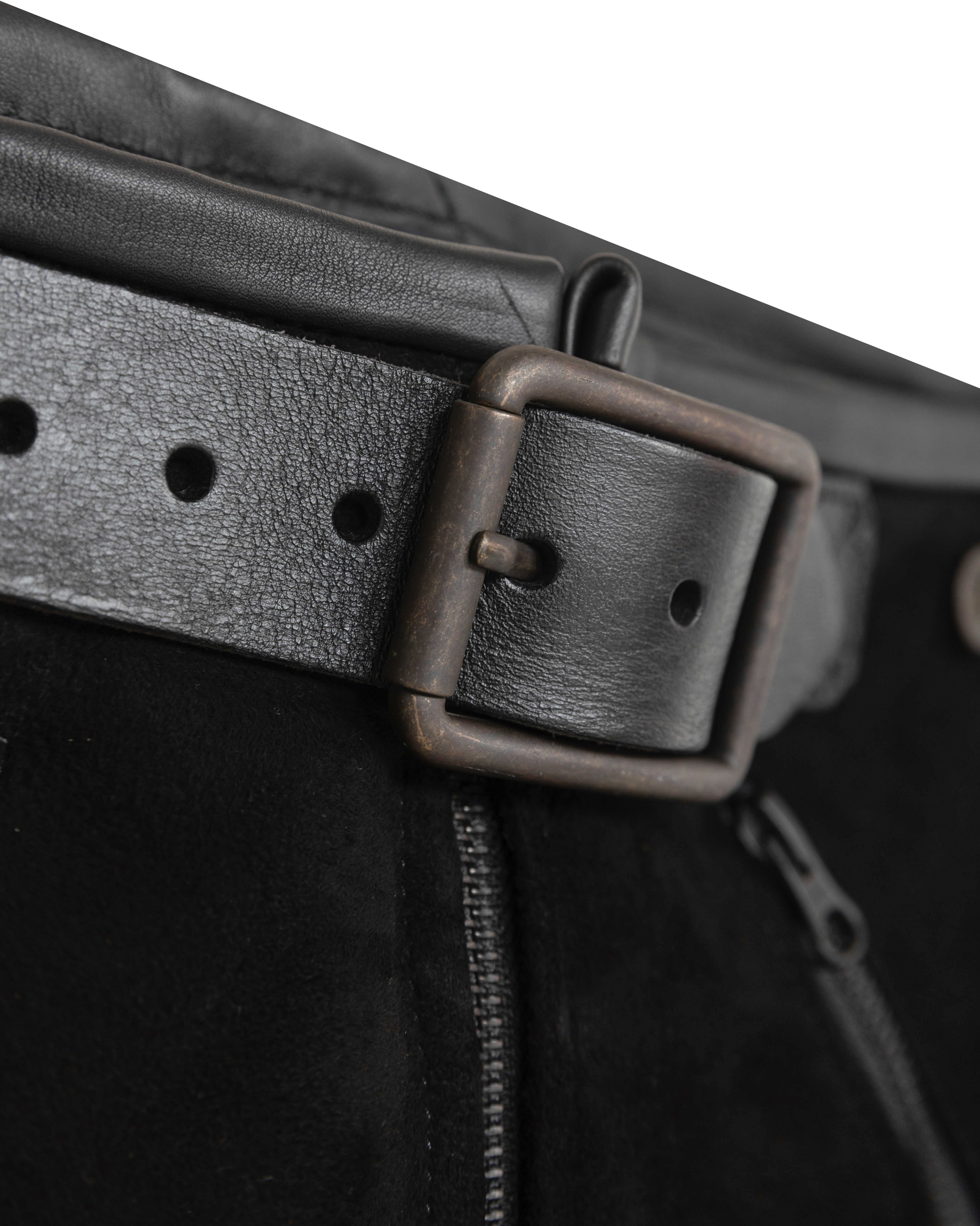 Rascal Leather Motorcycle Pants Black