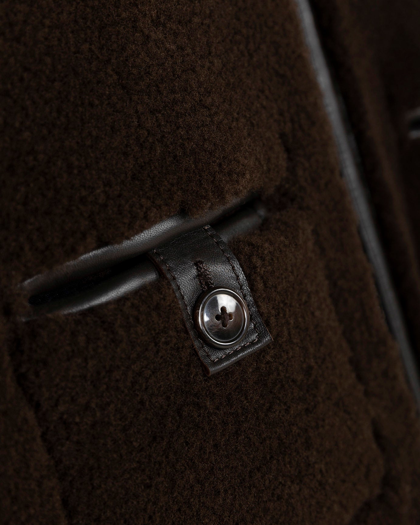 Solitario Reversible Shearling Vest Brown
