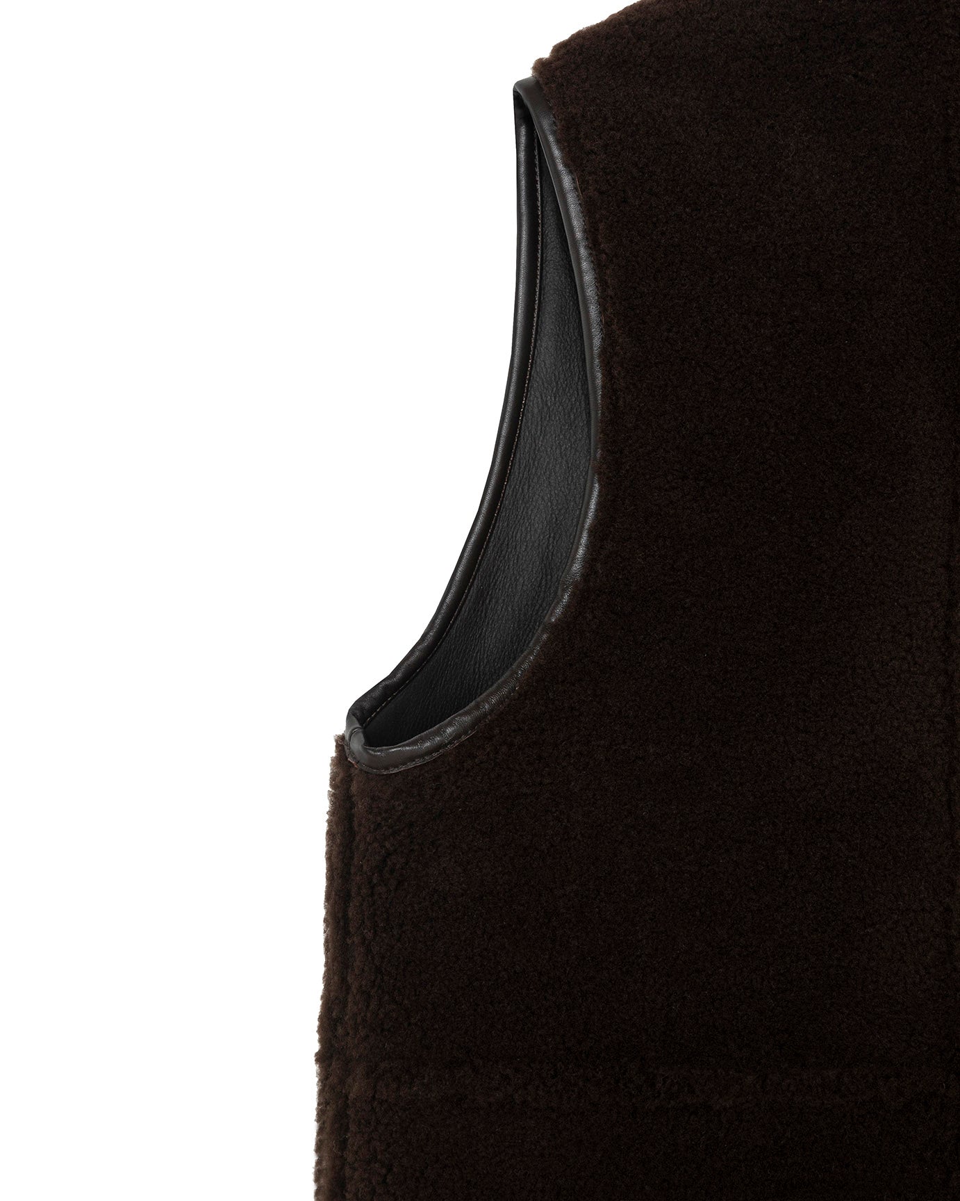 Solitario Reversible Shearling Vest Brown