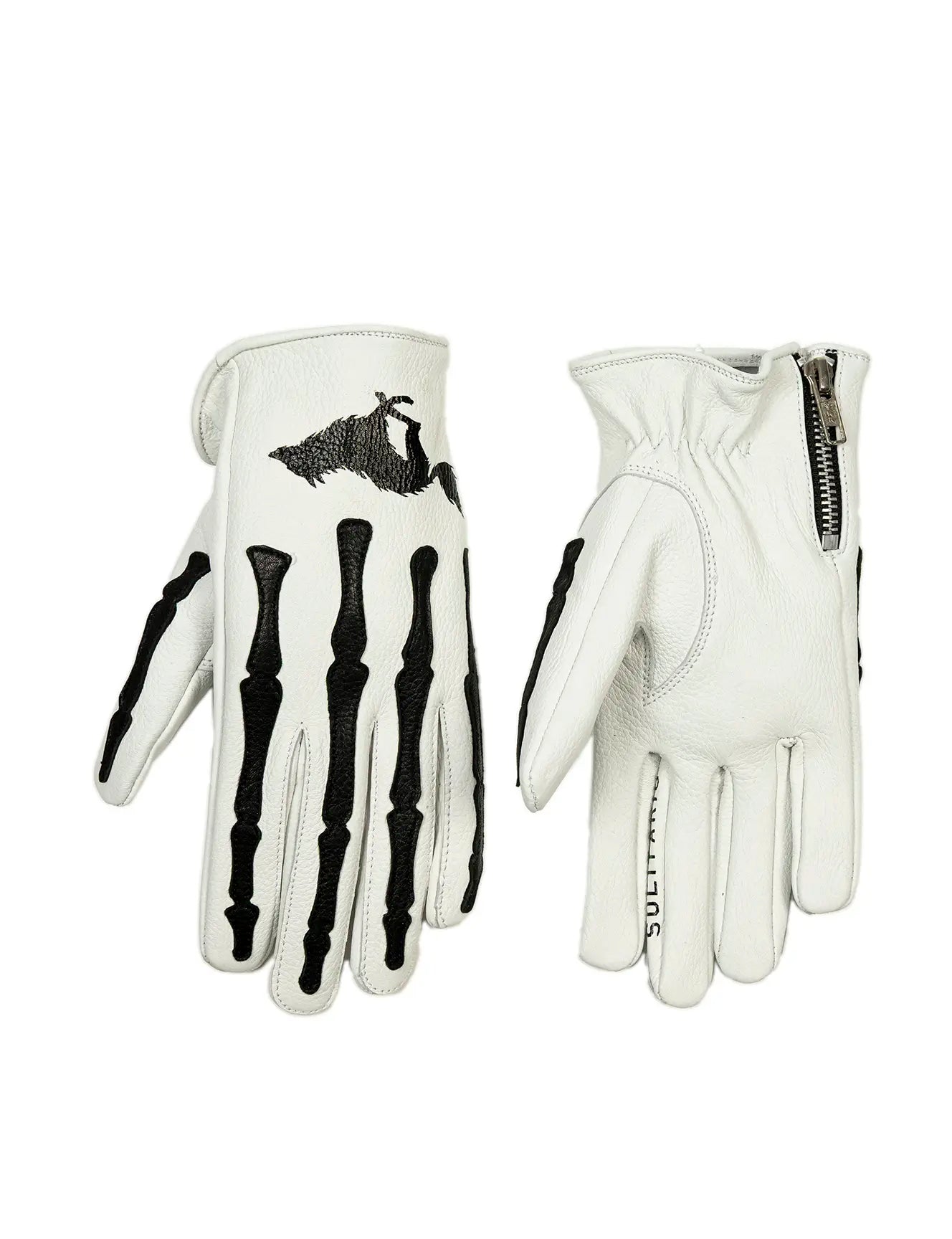 Bones Deerskin Gloves W/B