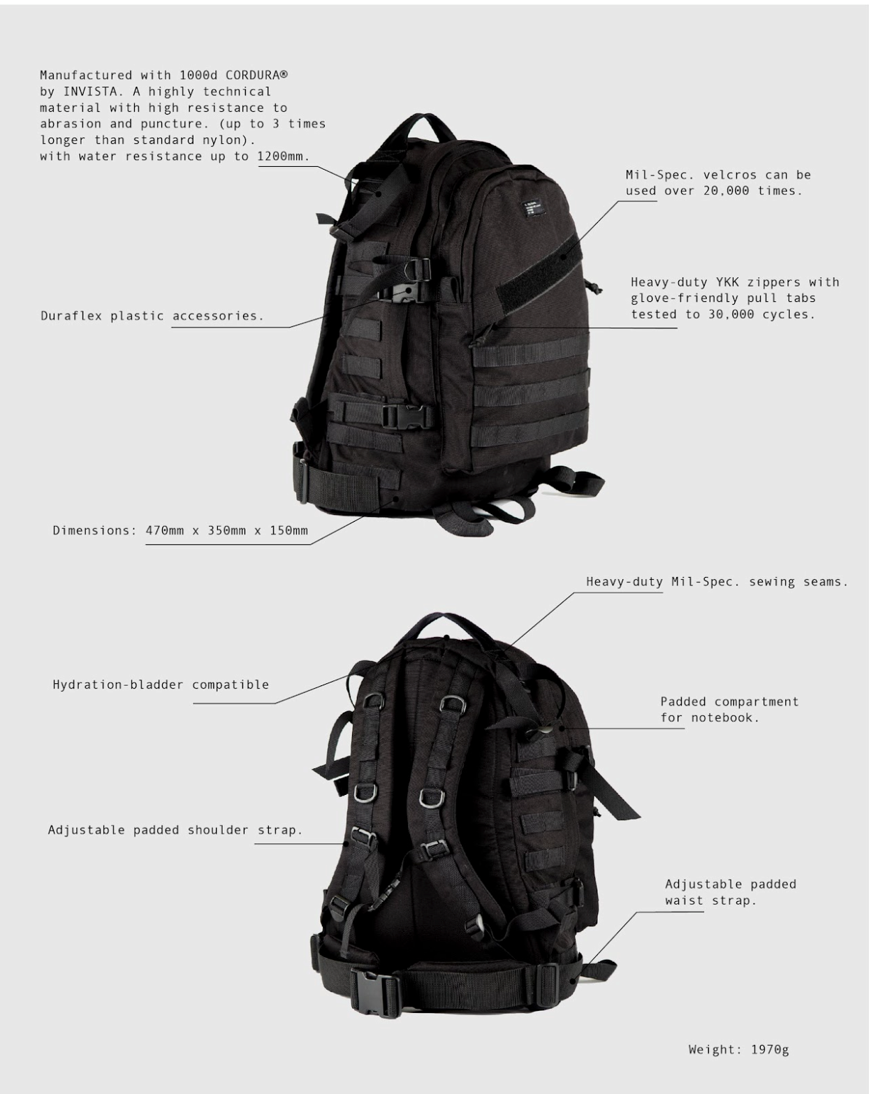 E.S. Tactical Forest Backpack