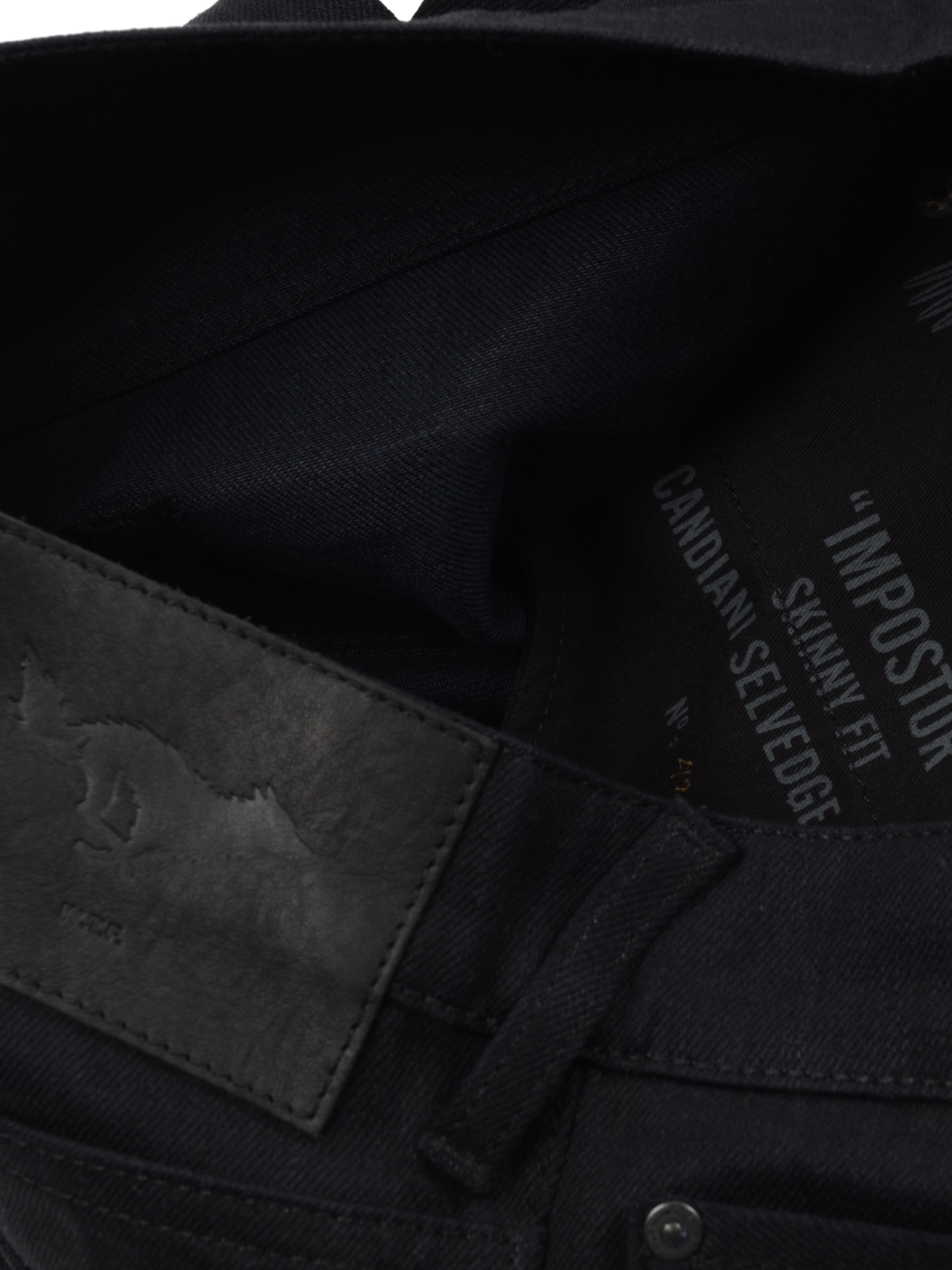 El Solitario Impostor Skinny raw selvedge Denim Black
