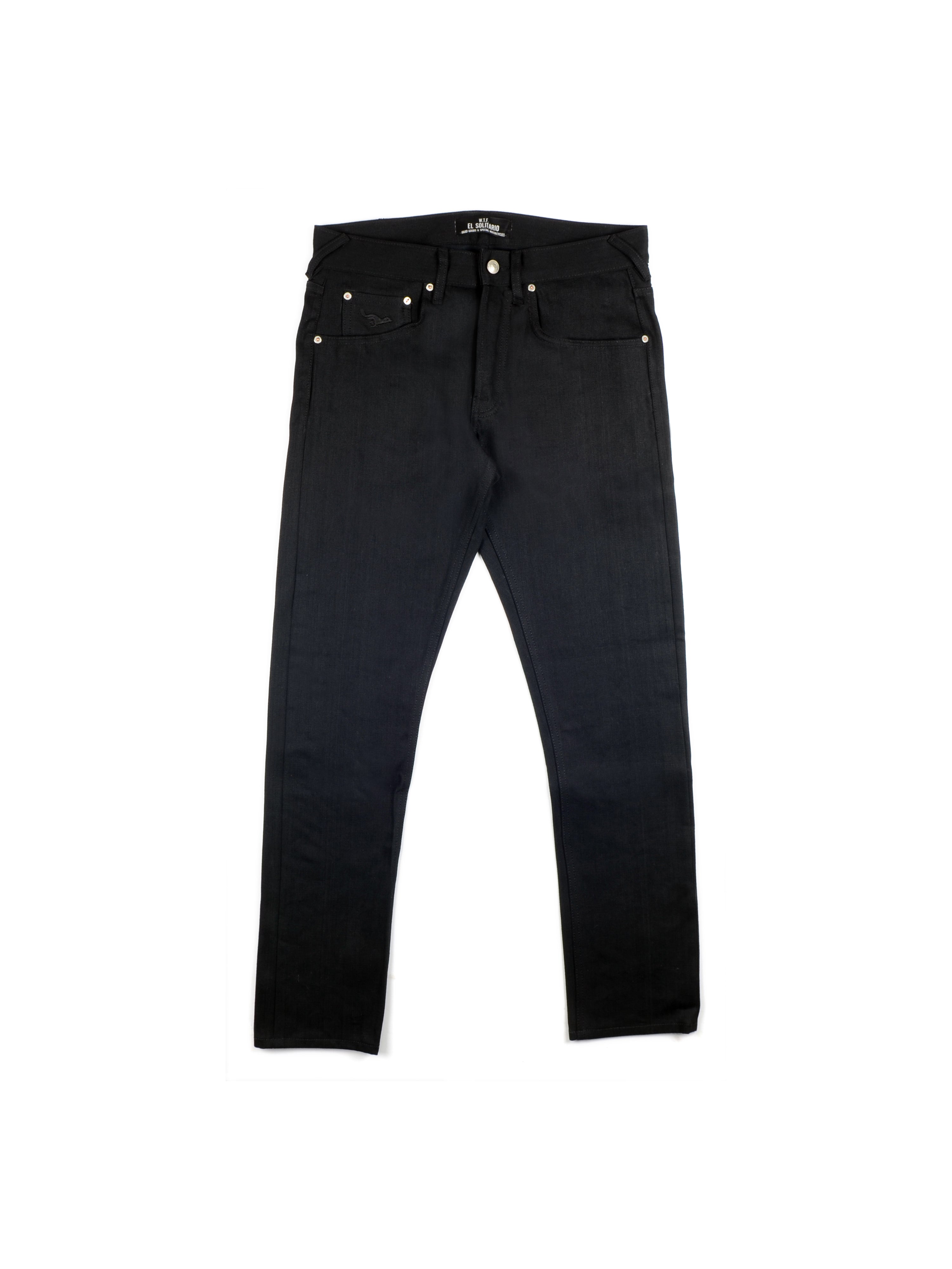 El Solitario ES-1 Tappered Raw Selvedge Denim Black