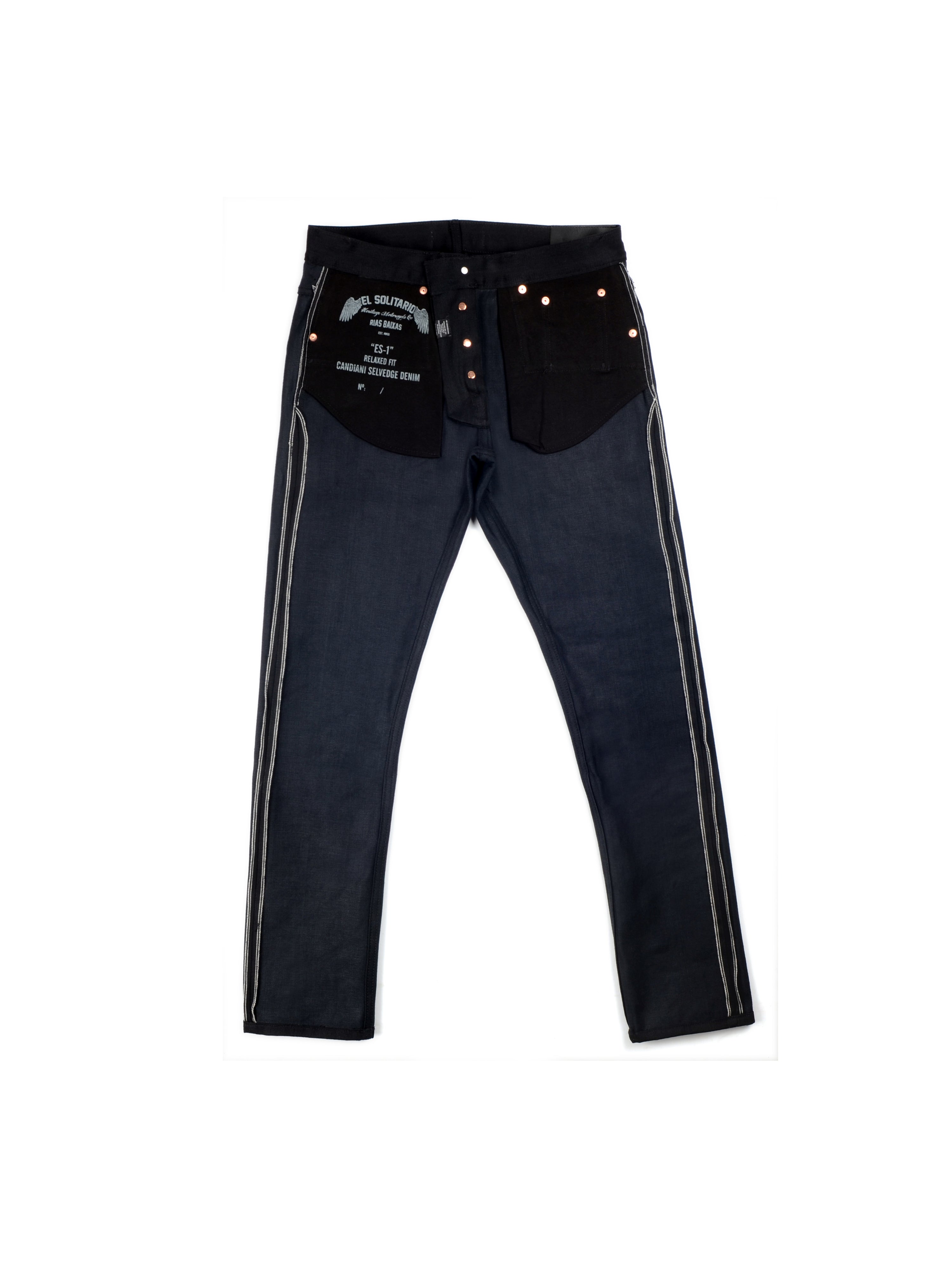 El Solitario ES-1 Tappered Raw Selvedge Denim Black