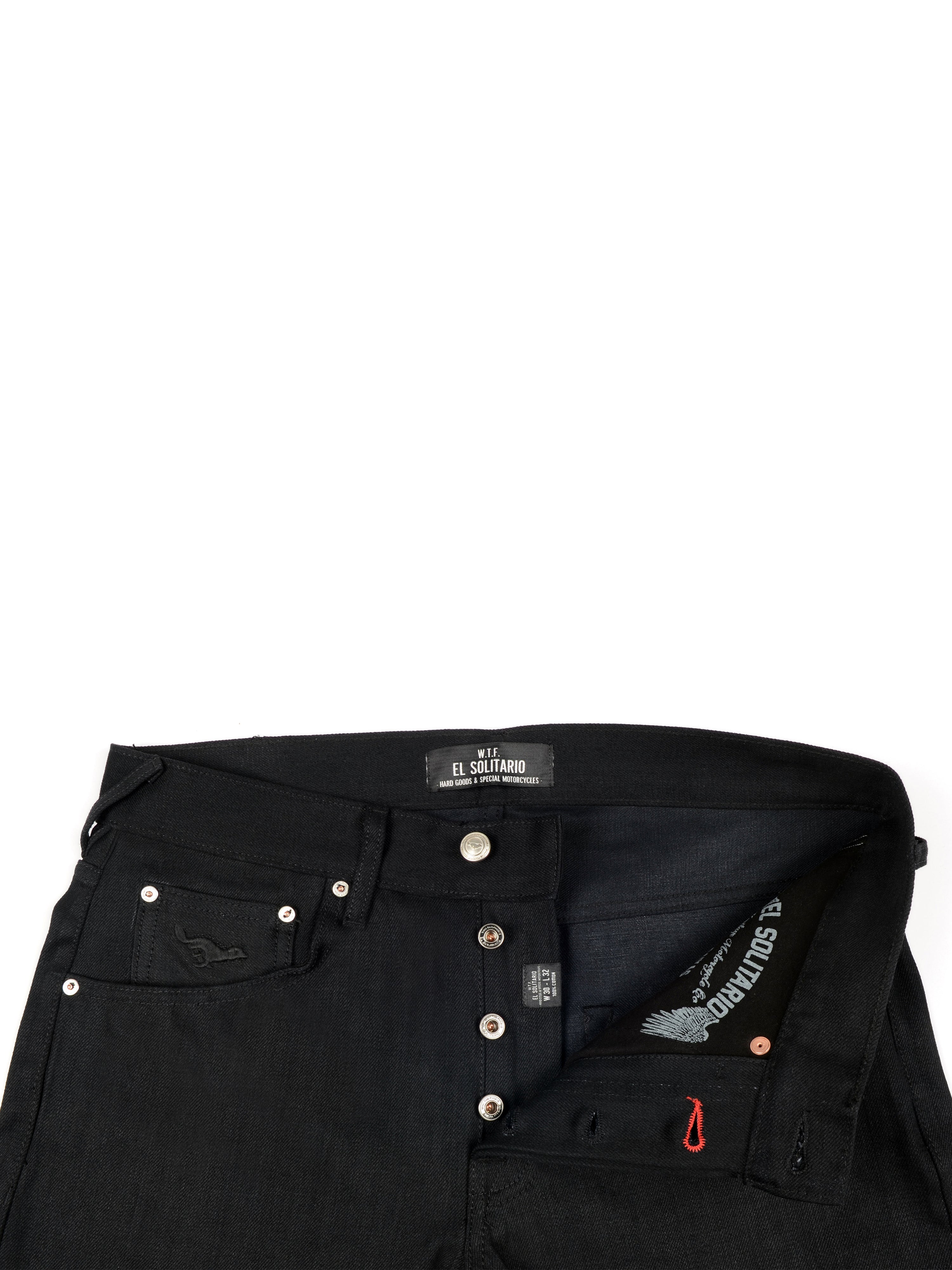 El Solitario ES-1 Tappered Raw Selvedge Denim Black
