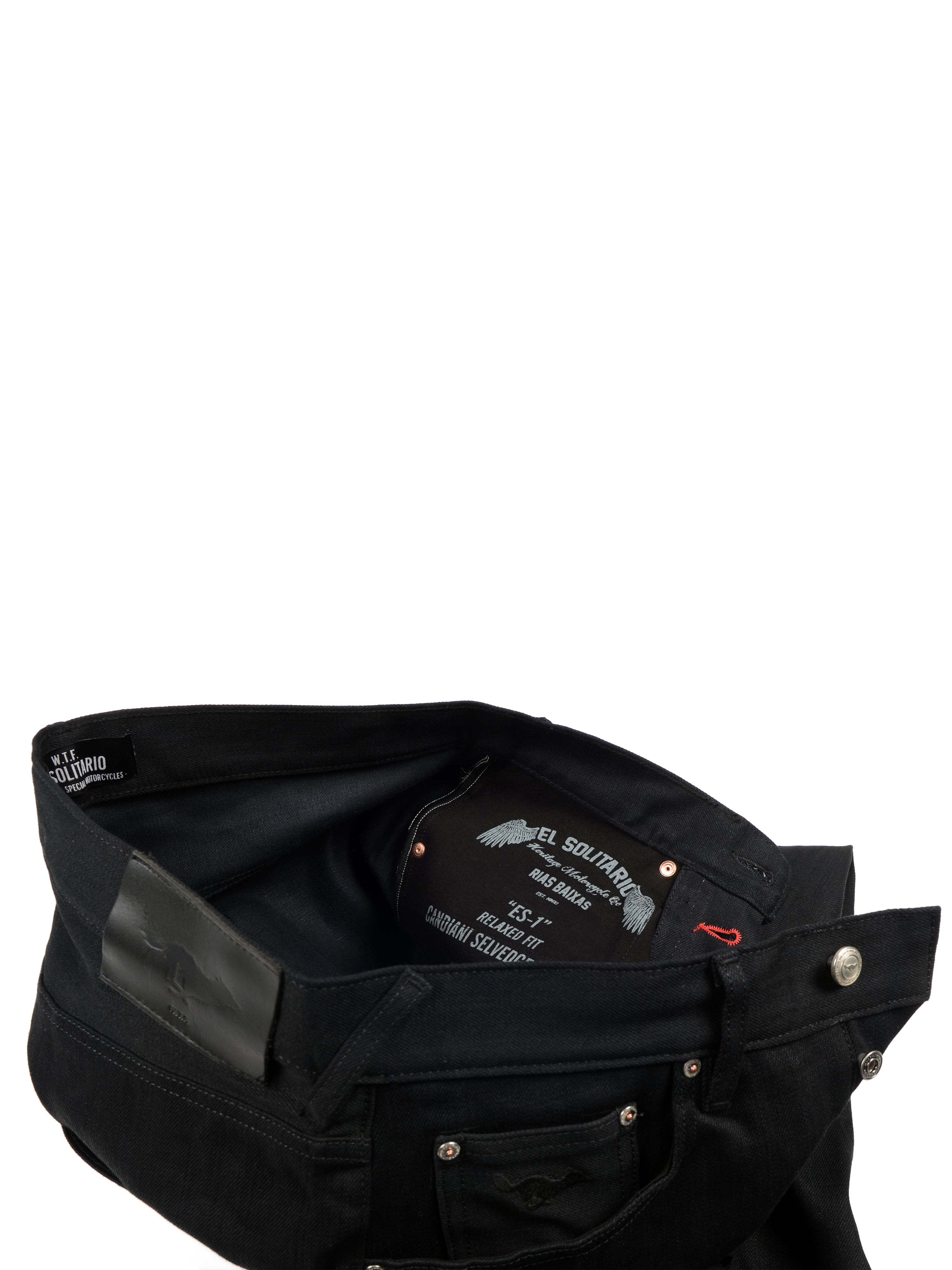 El Solitario ES-1 Tappered Raw Selvedge Denim Black
