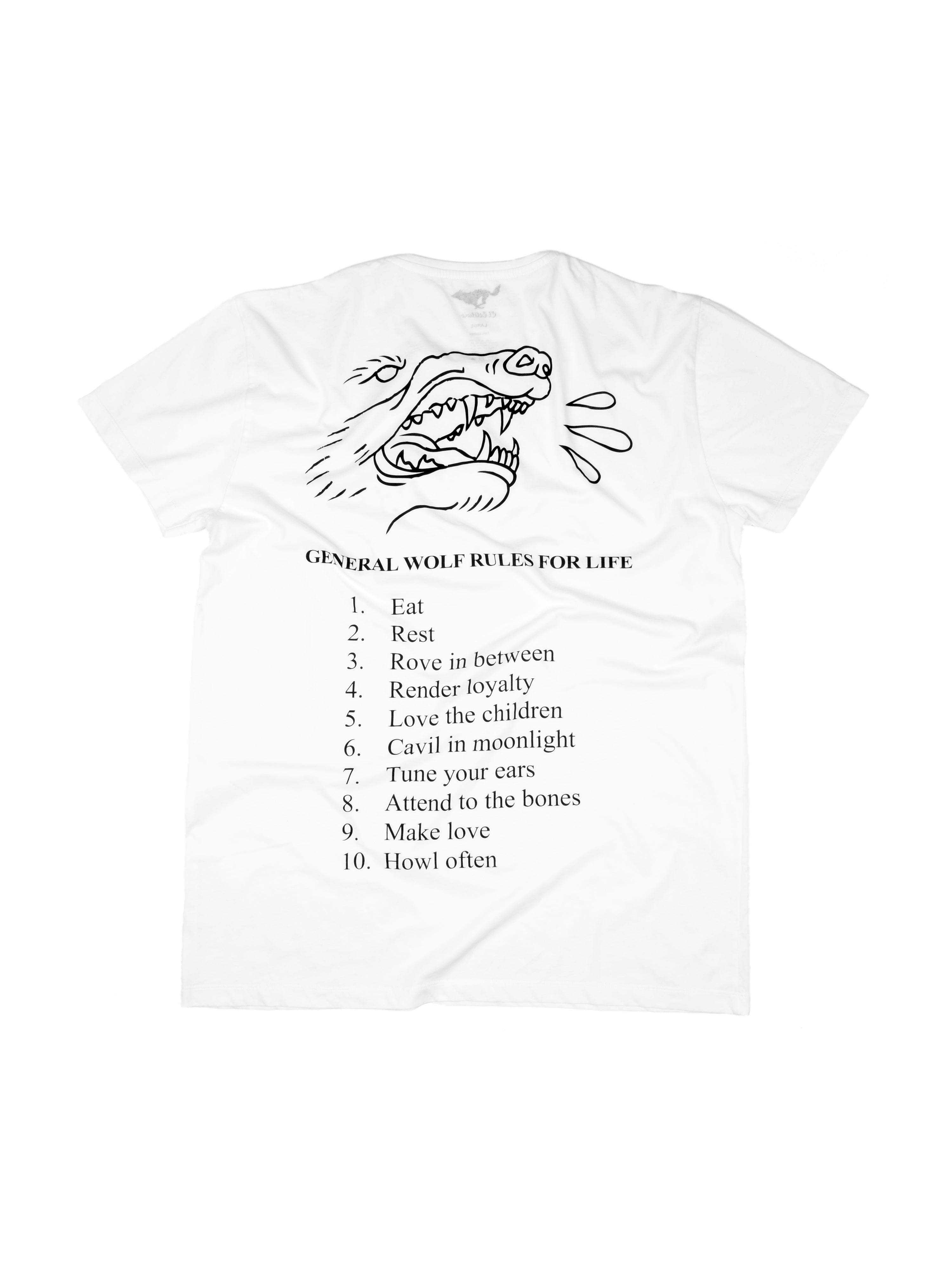 El Solitario Wolf Rules T-Shirt. Back