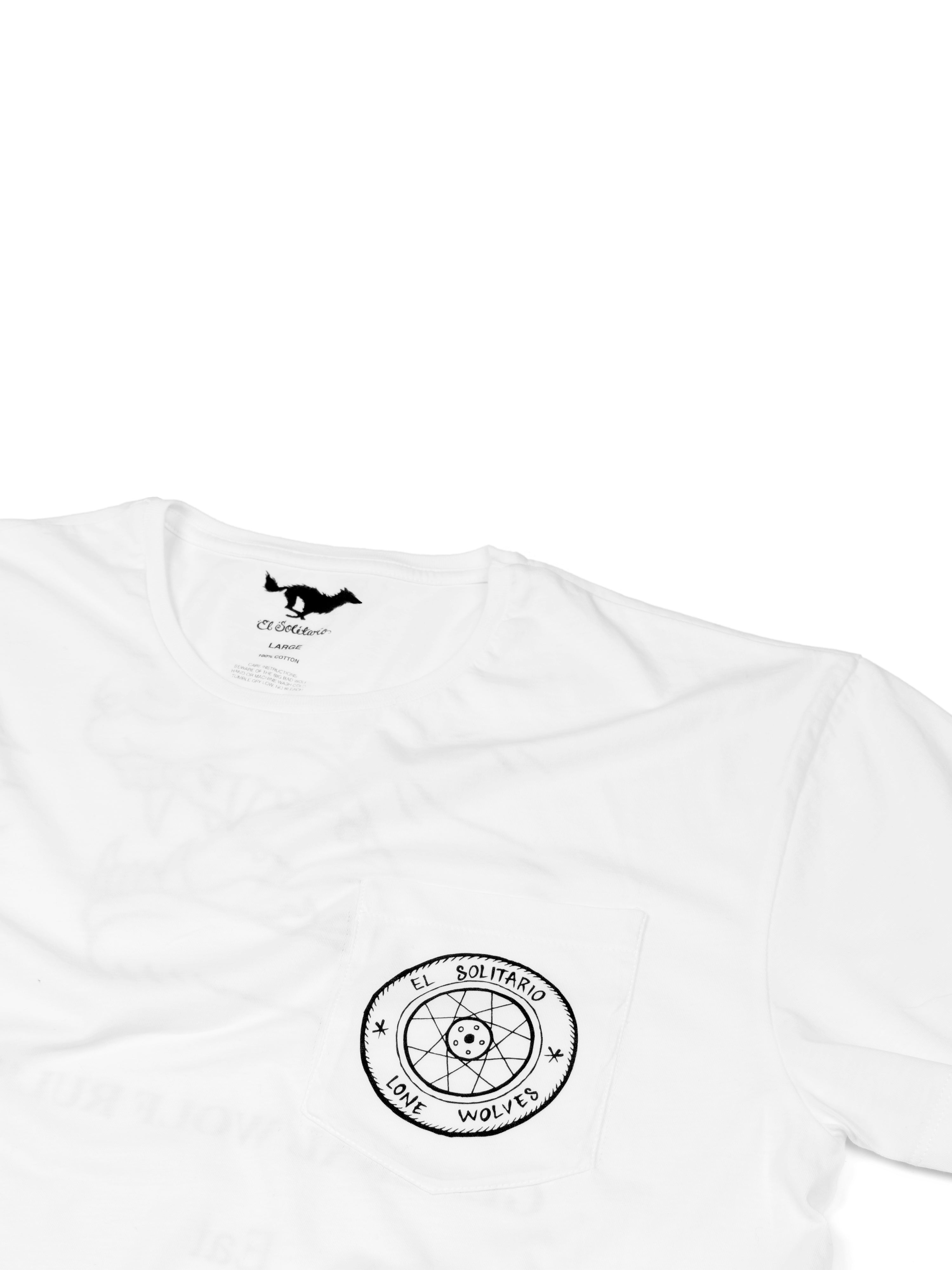El Solitario Wolf Rules T-Shirt. Detail Front