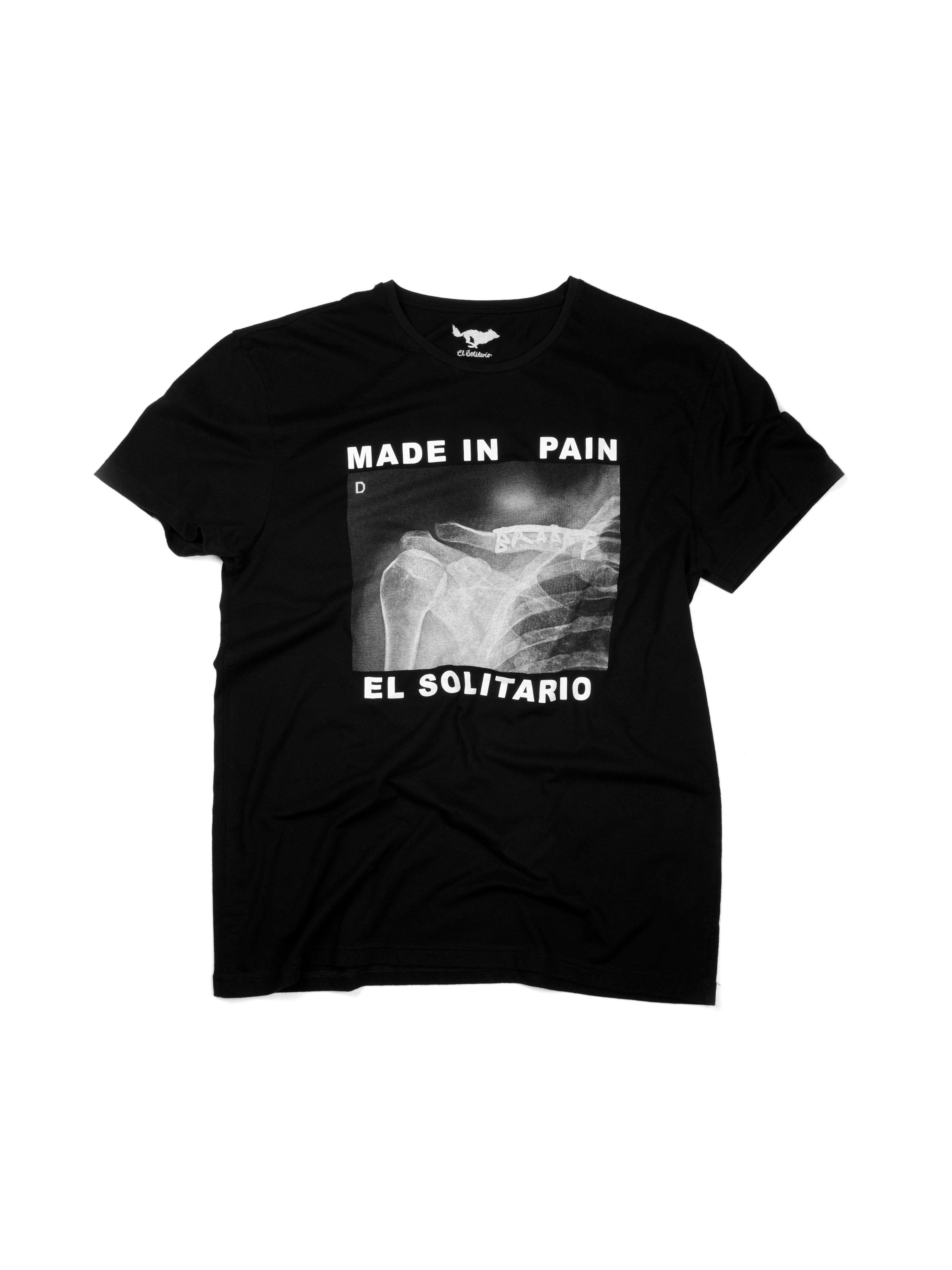 El Solitario Pain Black T-Shirt. Front