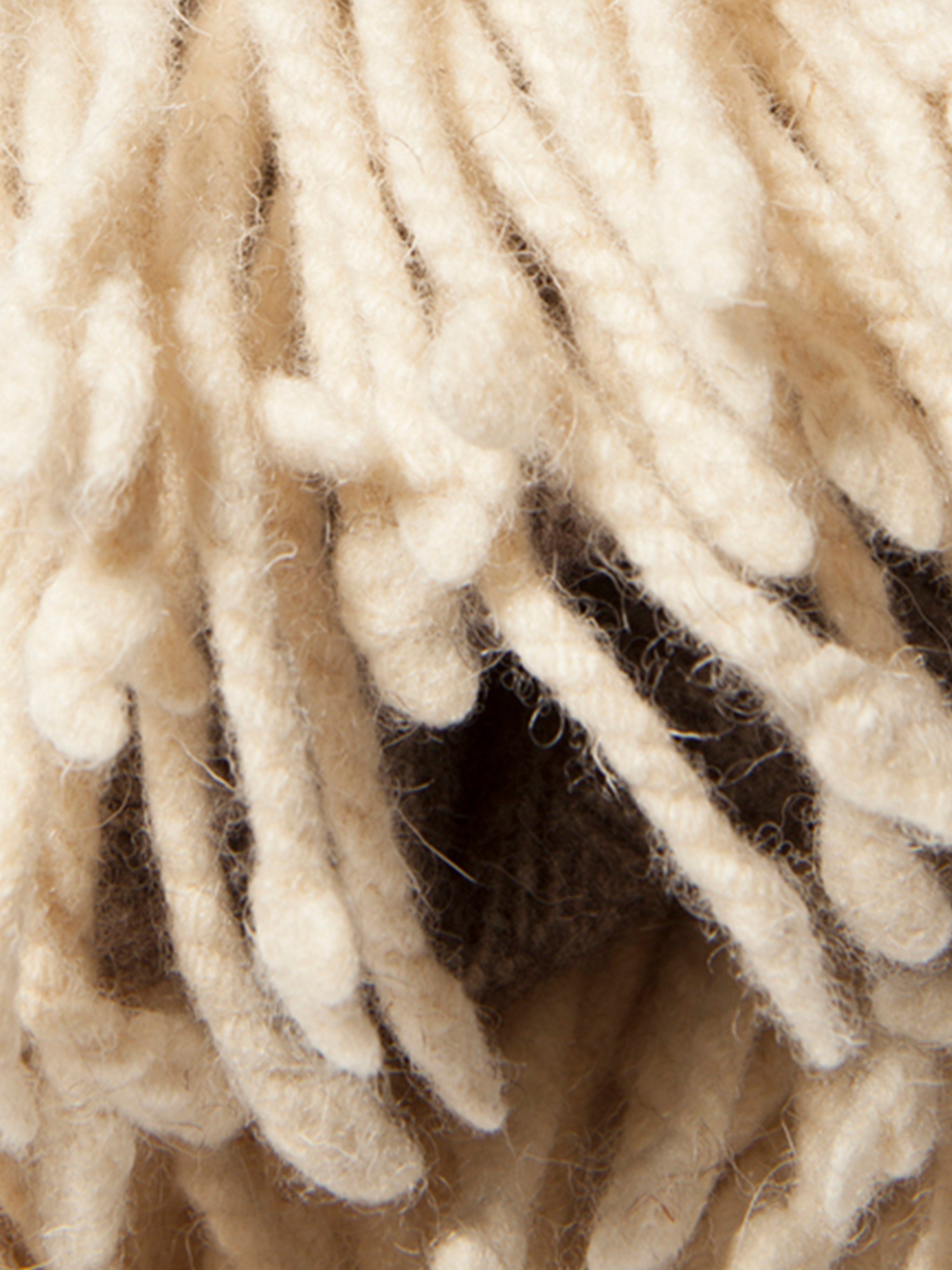 El Solitario Traditional Poncho White Stripe