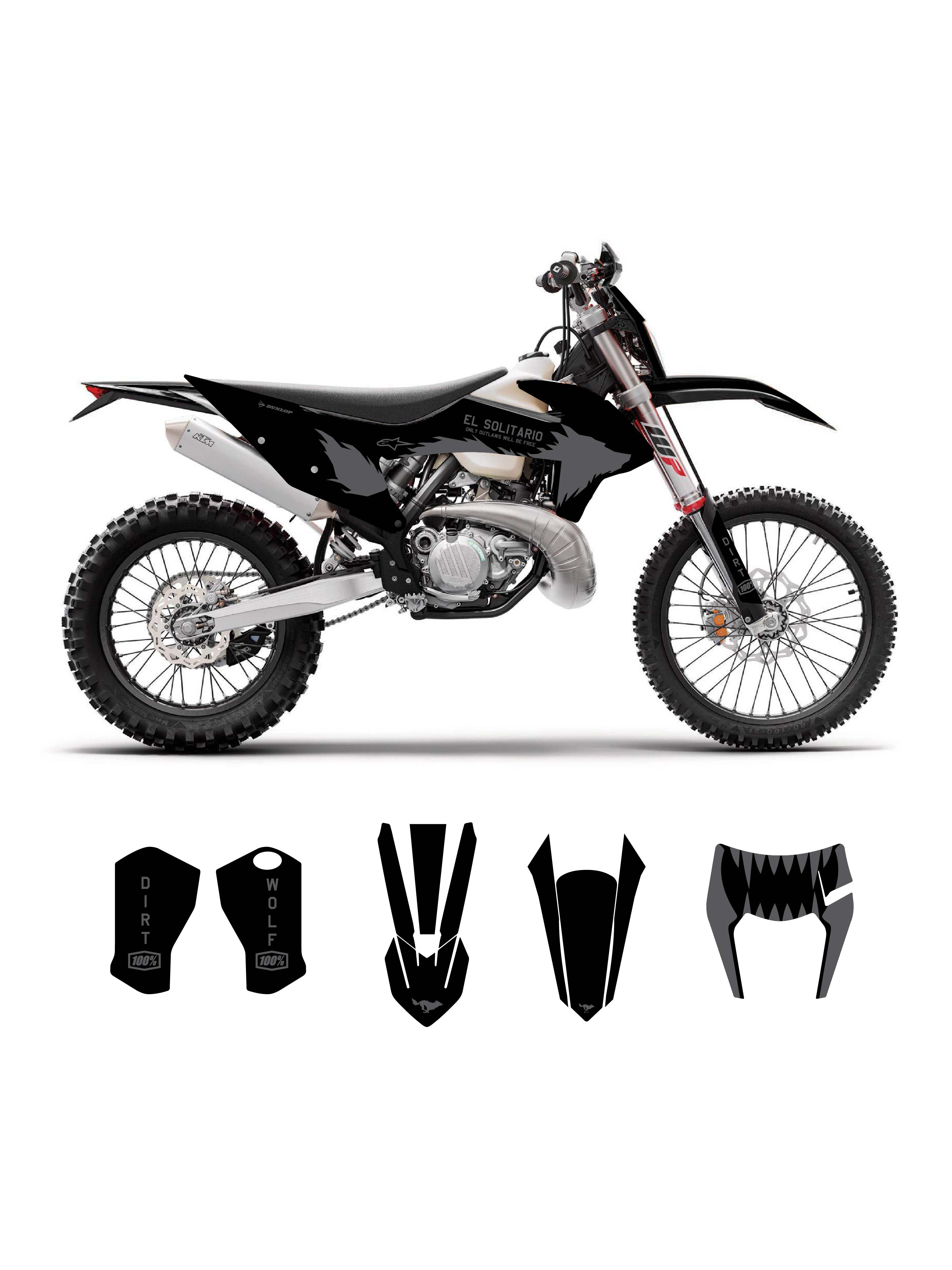 El Solitario Dirt Wolf Graphics Kit