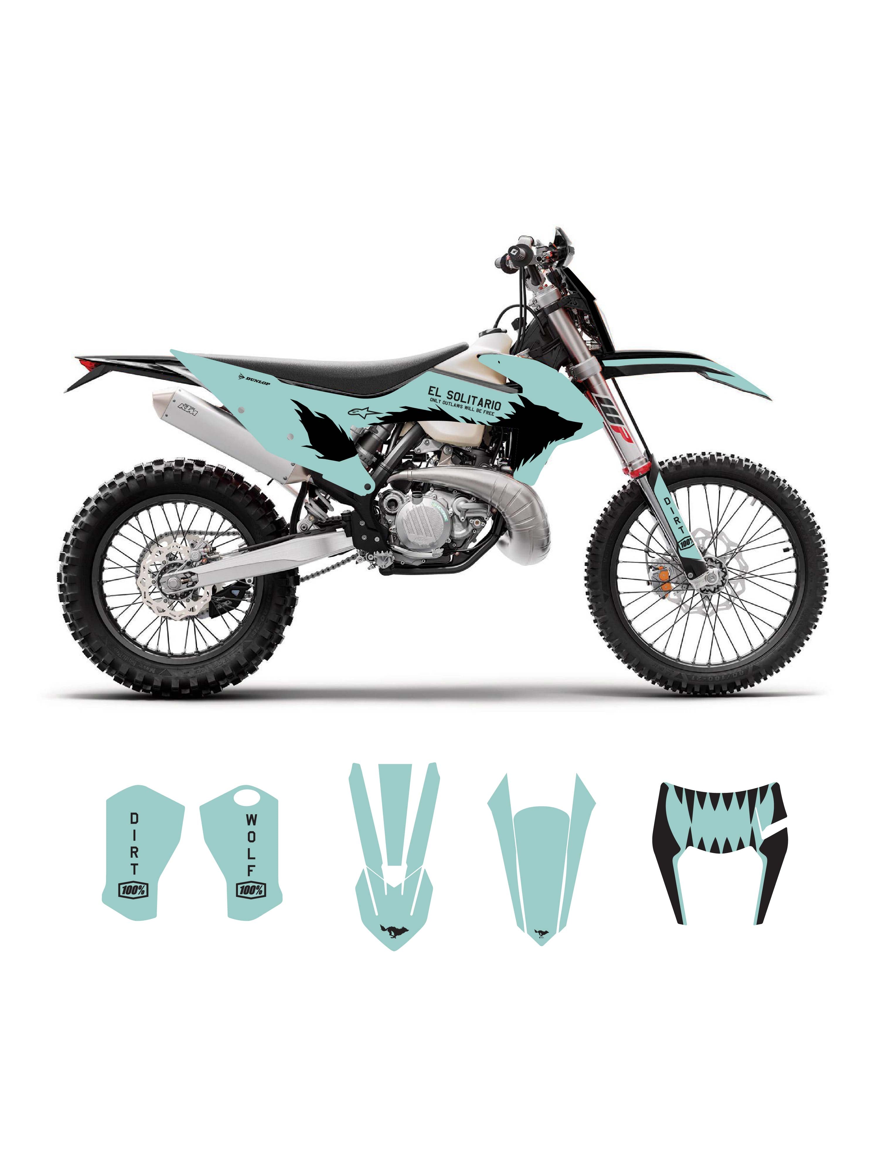 El Solitario Dirt Wolf Graphics Kit