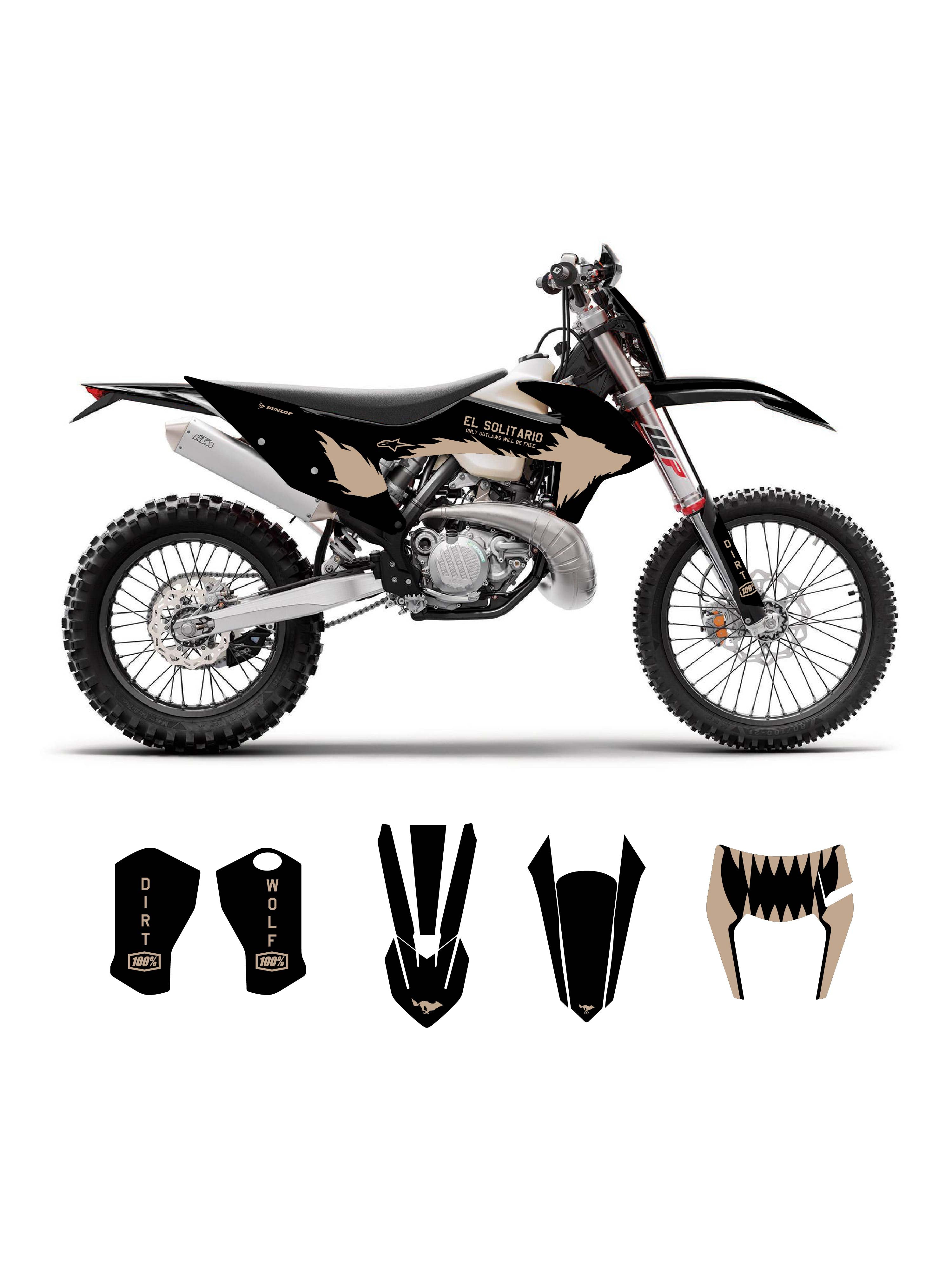 El Solitario Dirt Wolf Graphics Kit