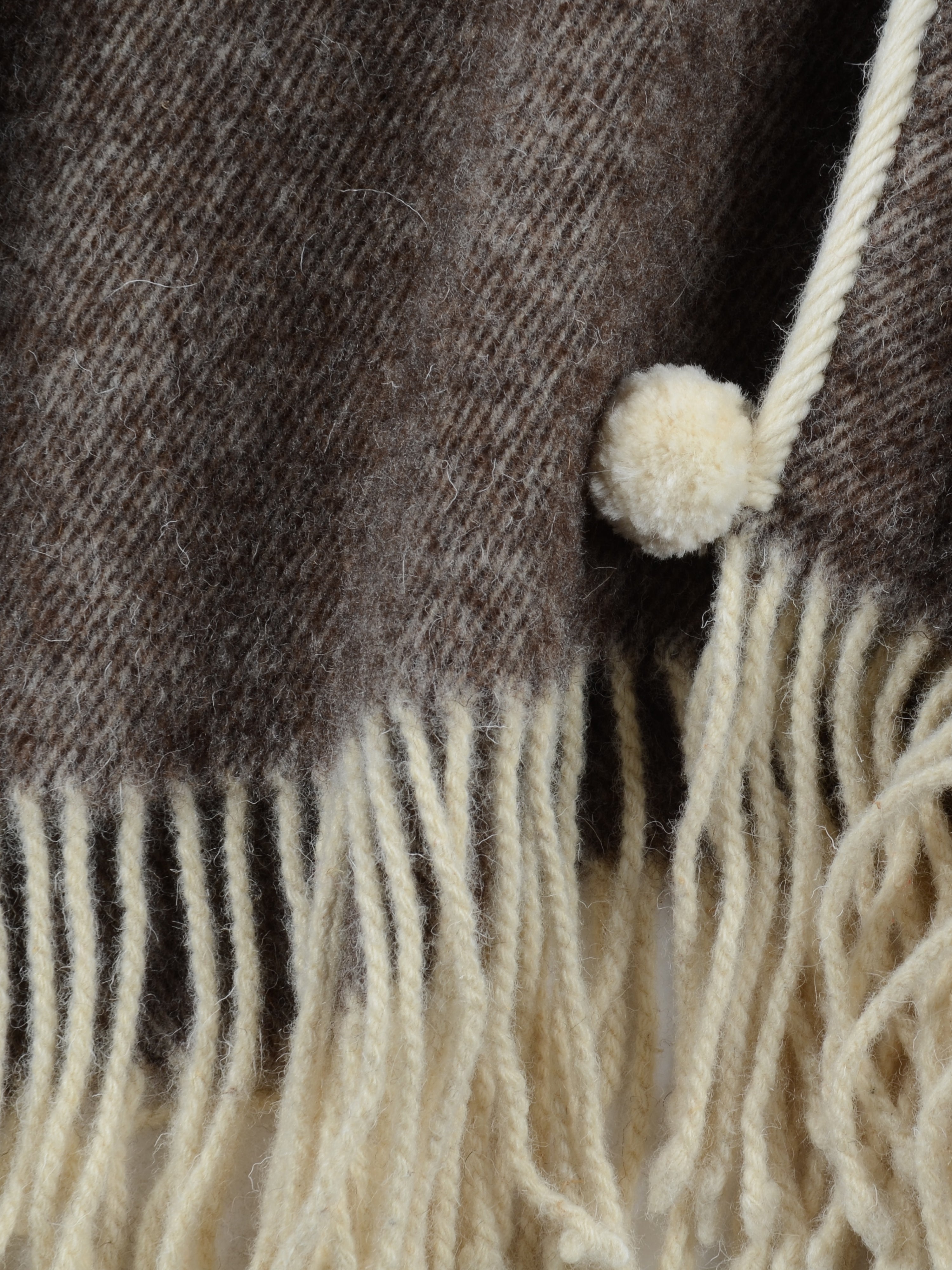 l Solitario Traditional Poncho Brown stripe