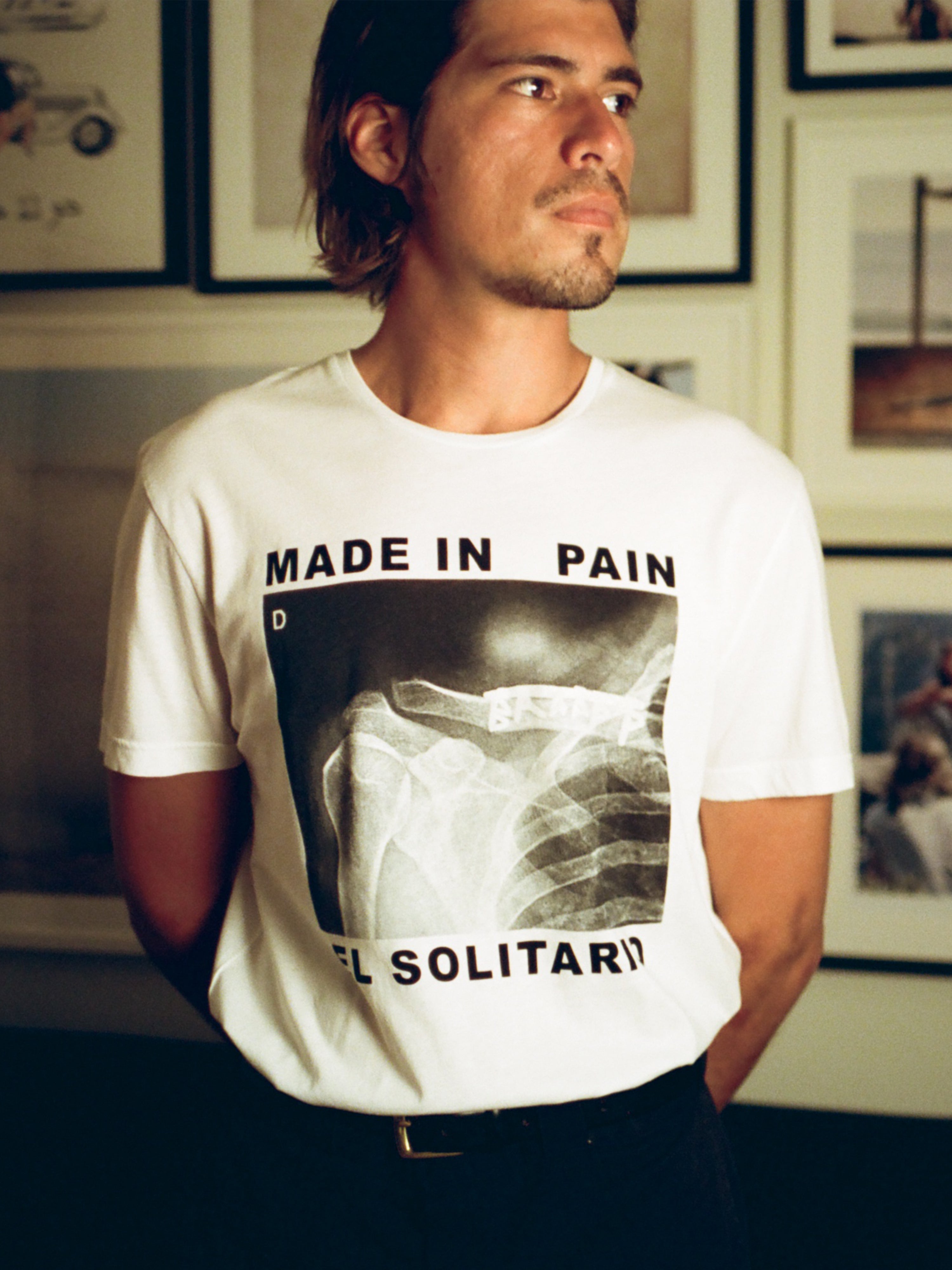 El Solitario Pain White T-Shirts. Rider