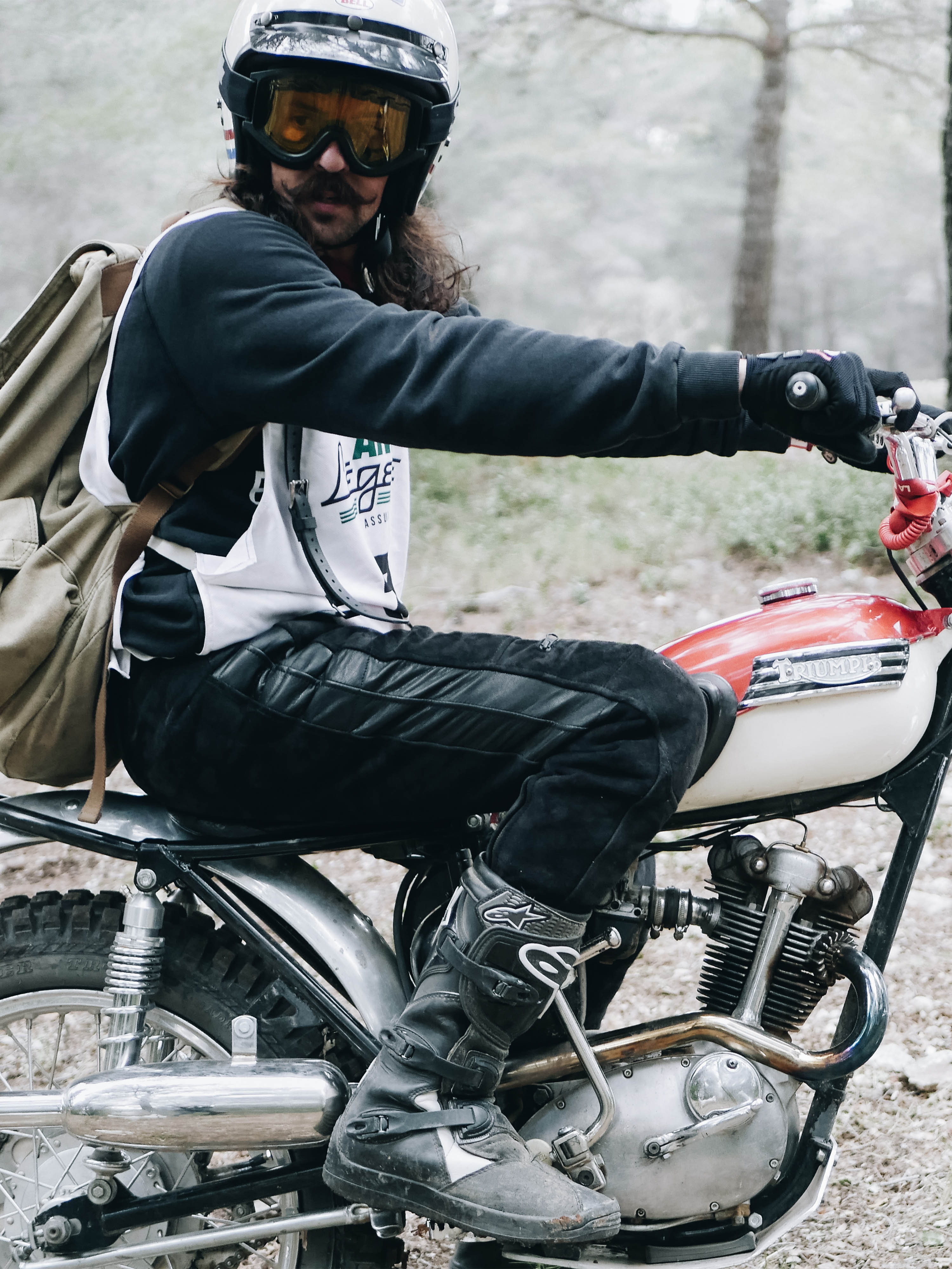 El Solitario Rascal Leather Motorcycle Pants Black