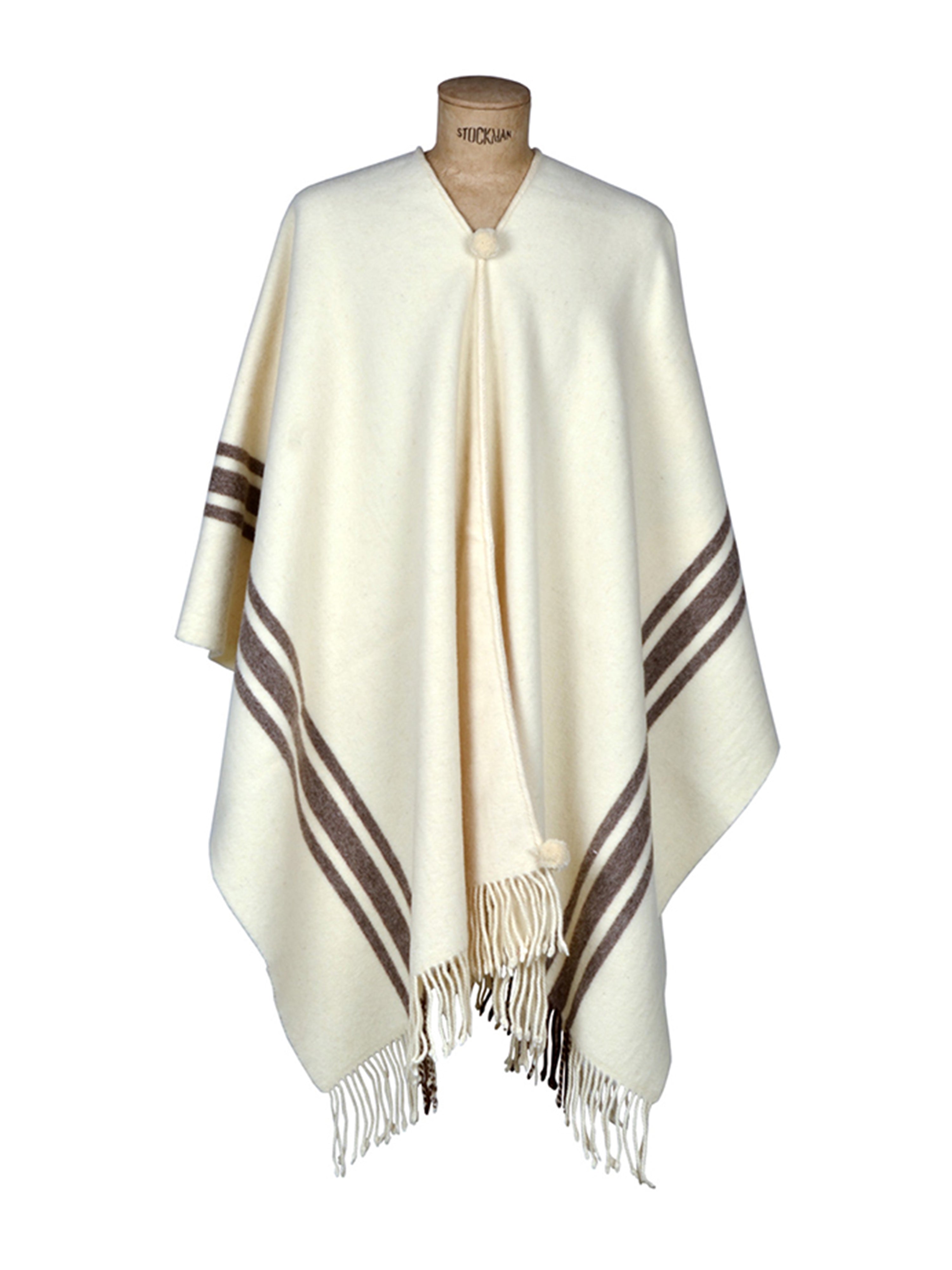 El Solitario Traditional Poncho White