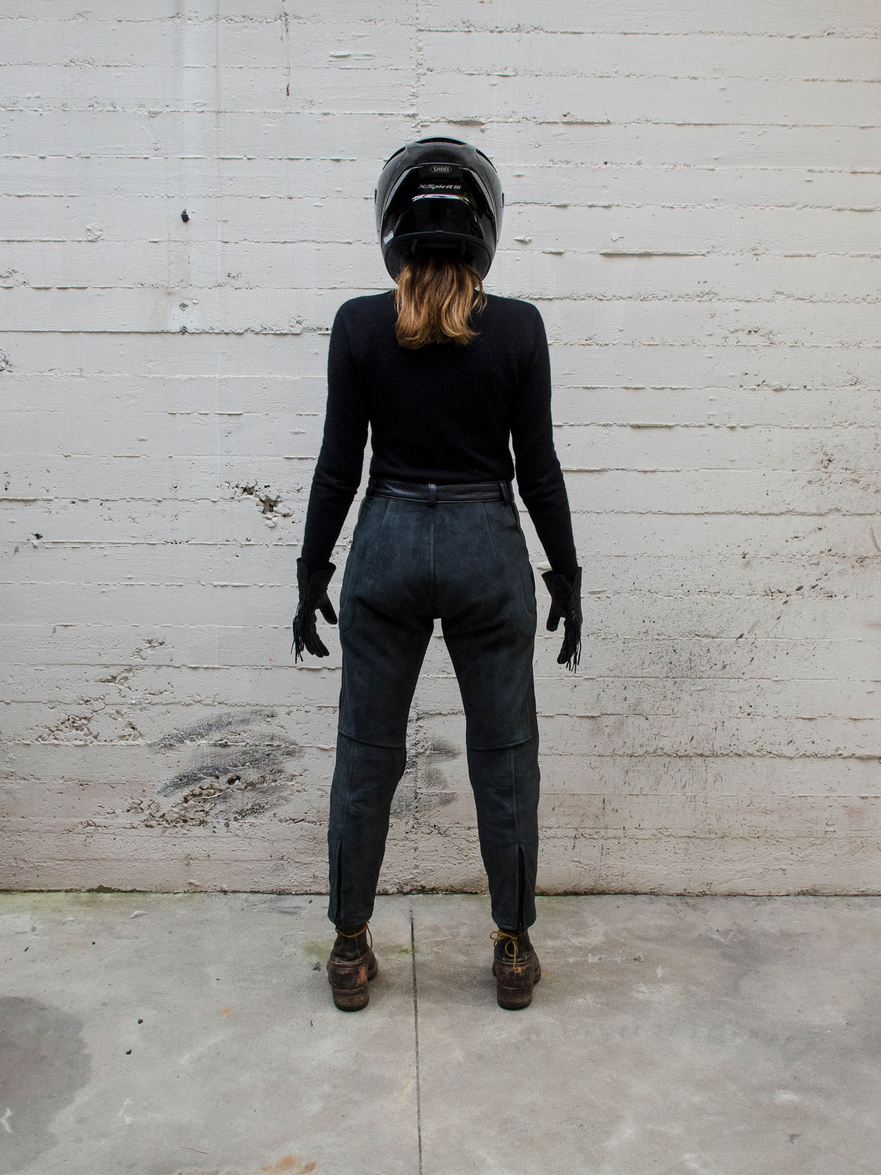 Women's Rascal Leather Motorcycle Pants Black