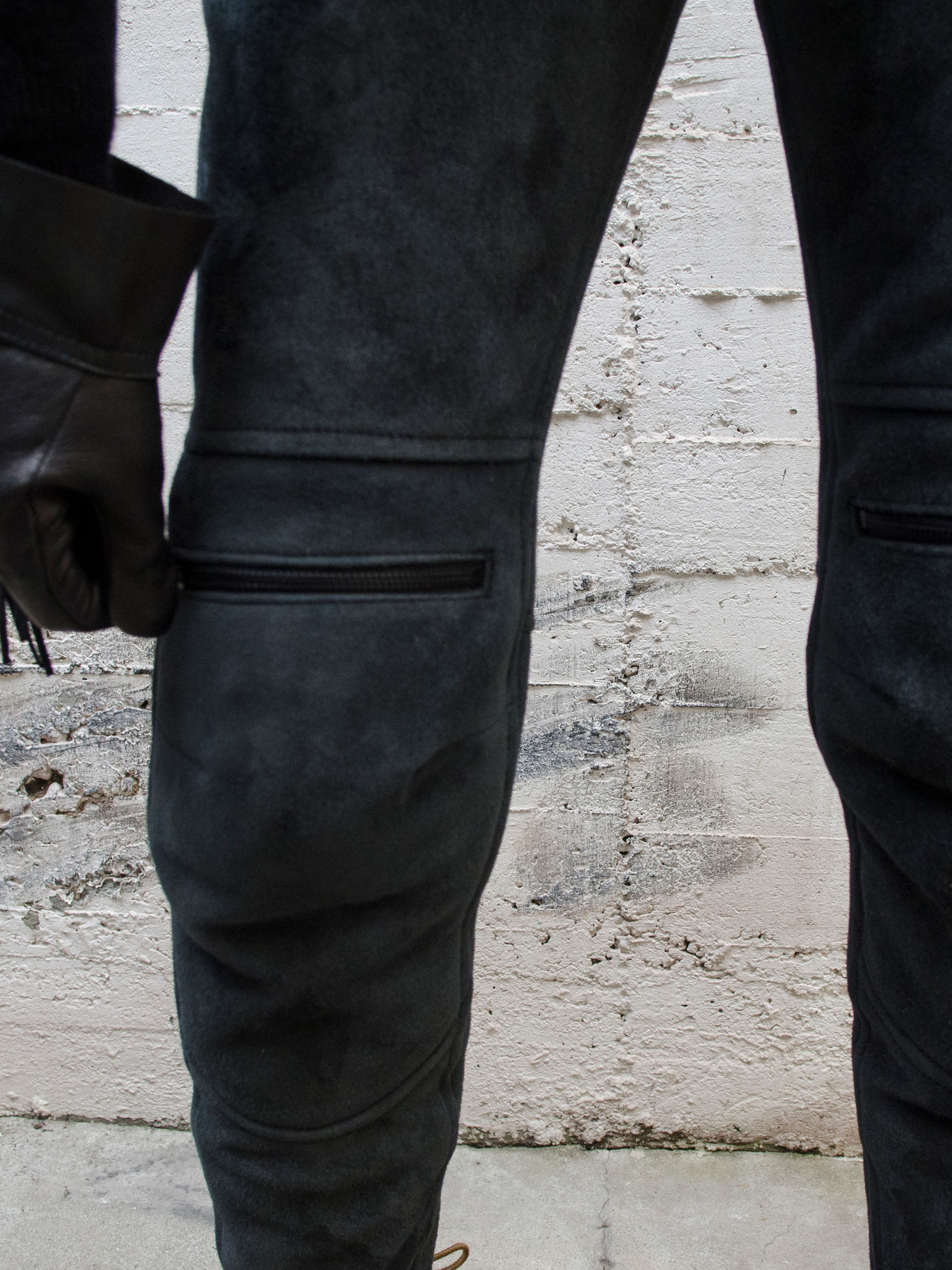 Women's Rascal Leather Motorcycle Pants Black