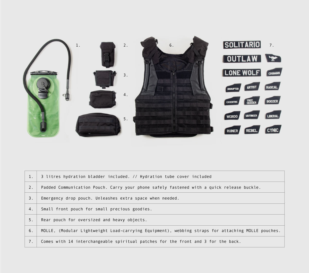 EL SOLITARIO OUTLAW TACTICAL VEST