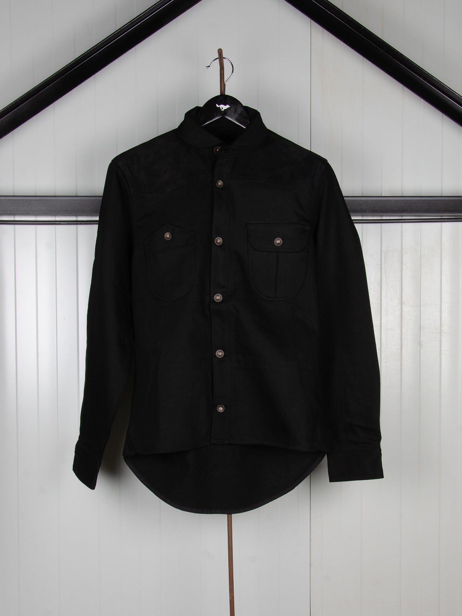 N.O.S. Vandal Denim Overshirt Black in size S