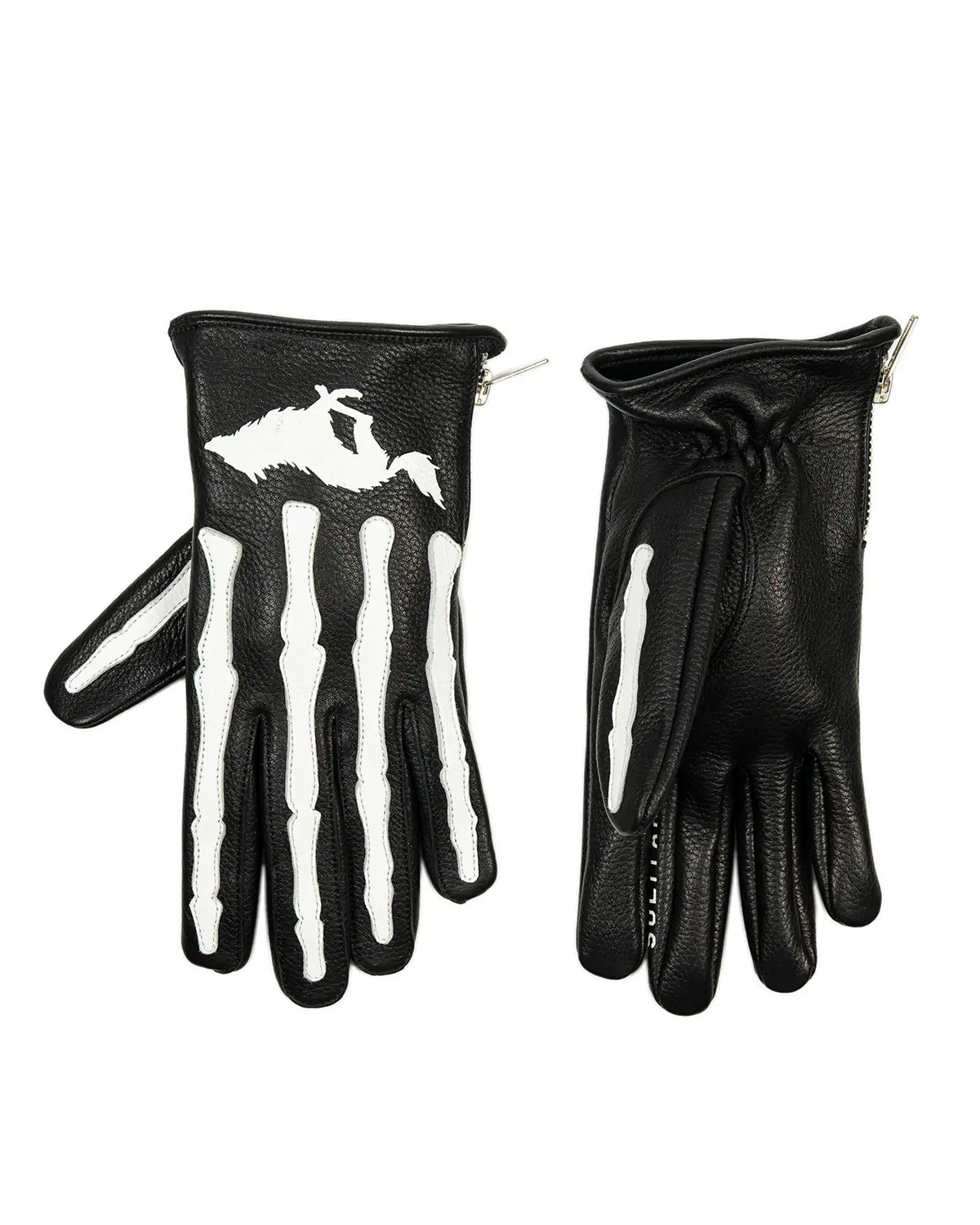 Bones Deerskin Gloves B/W