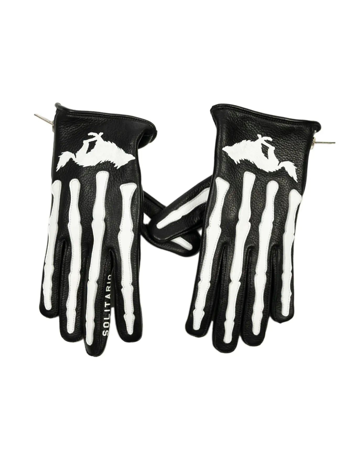 Bones Deerskin Gloves B/W