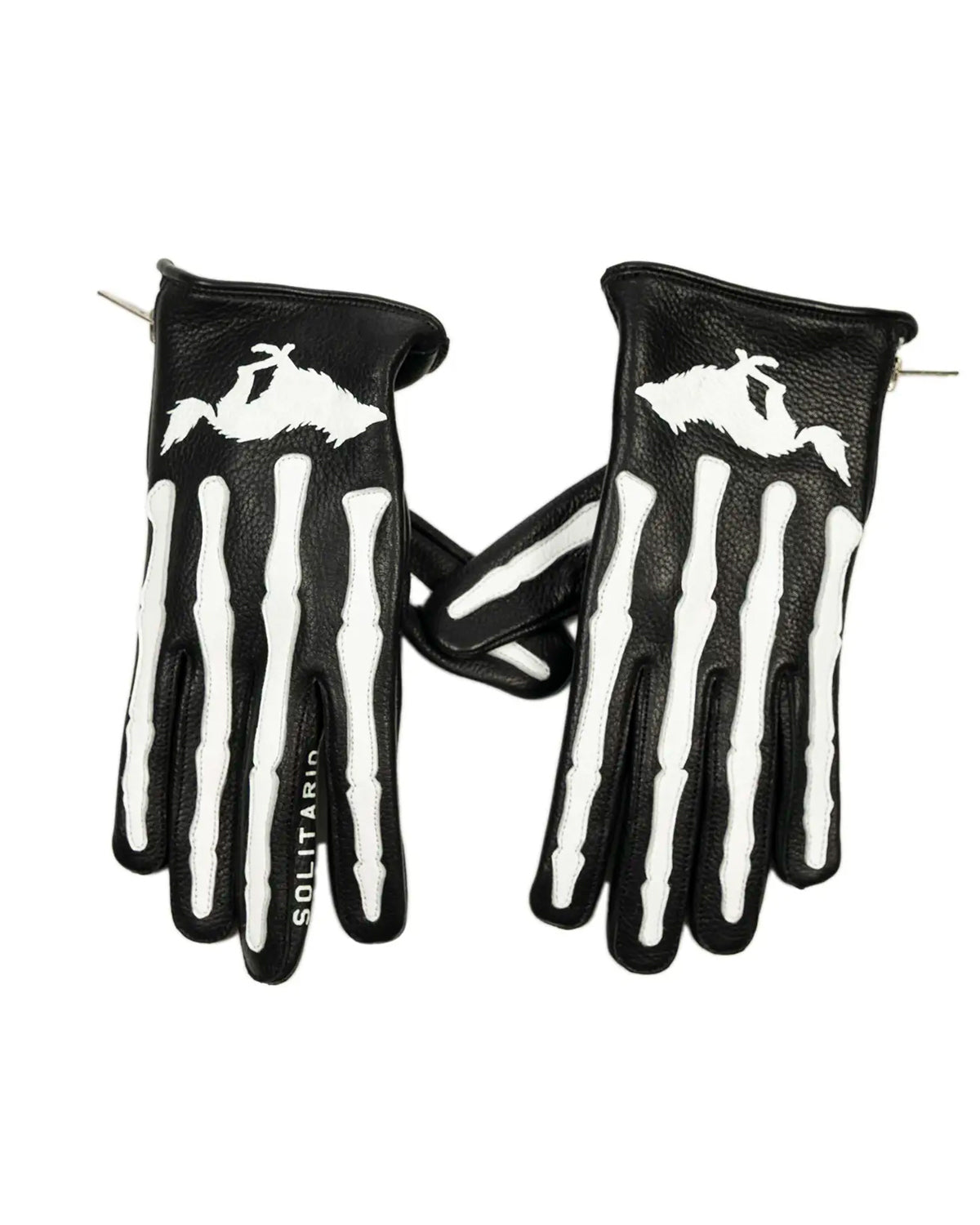 Bones Deerskin Gloves B/W