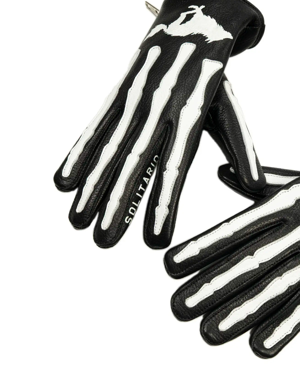 Bones Deerskin Gloves B/W