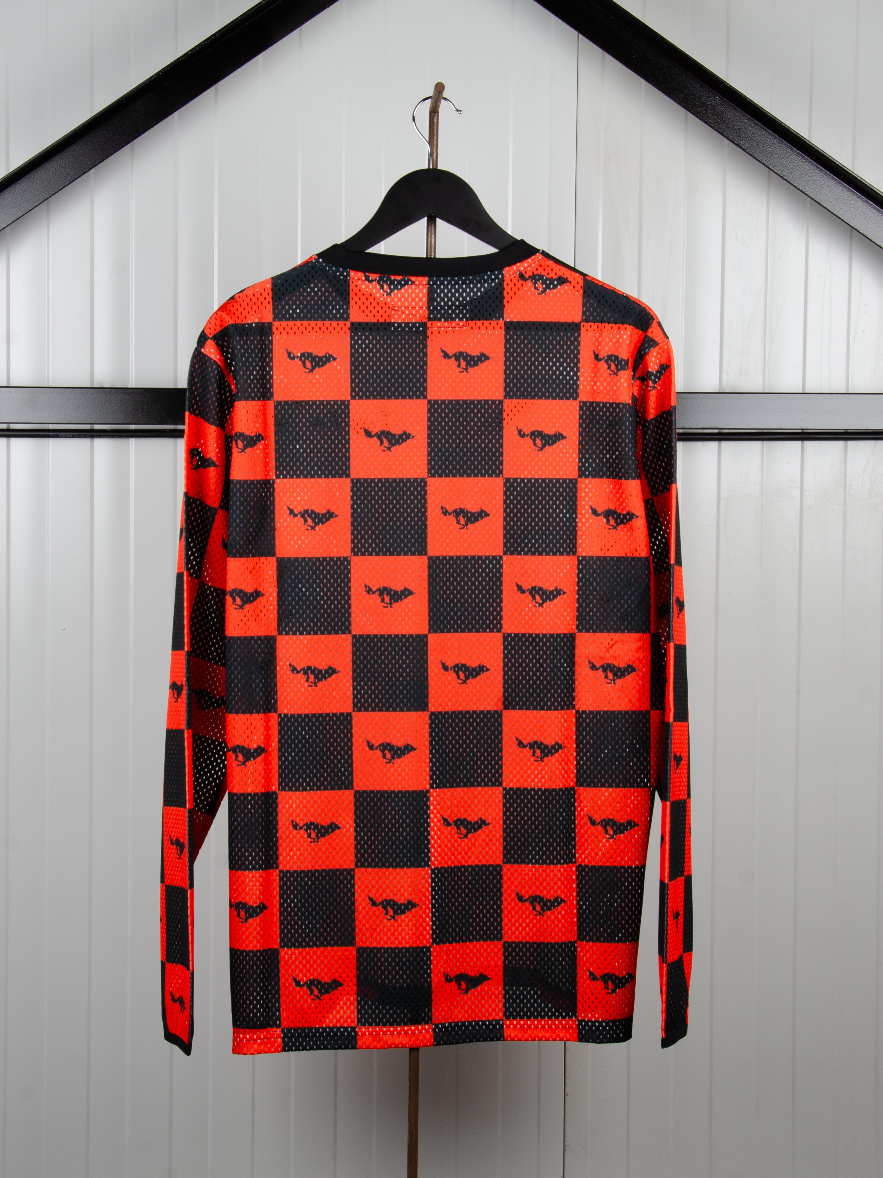 N.O.S. Wolf Checkers Orange MX Heavy Duty Jersey