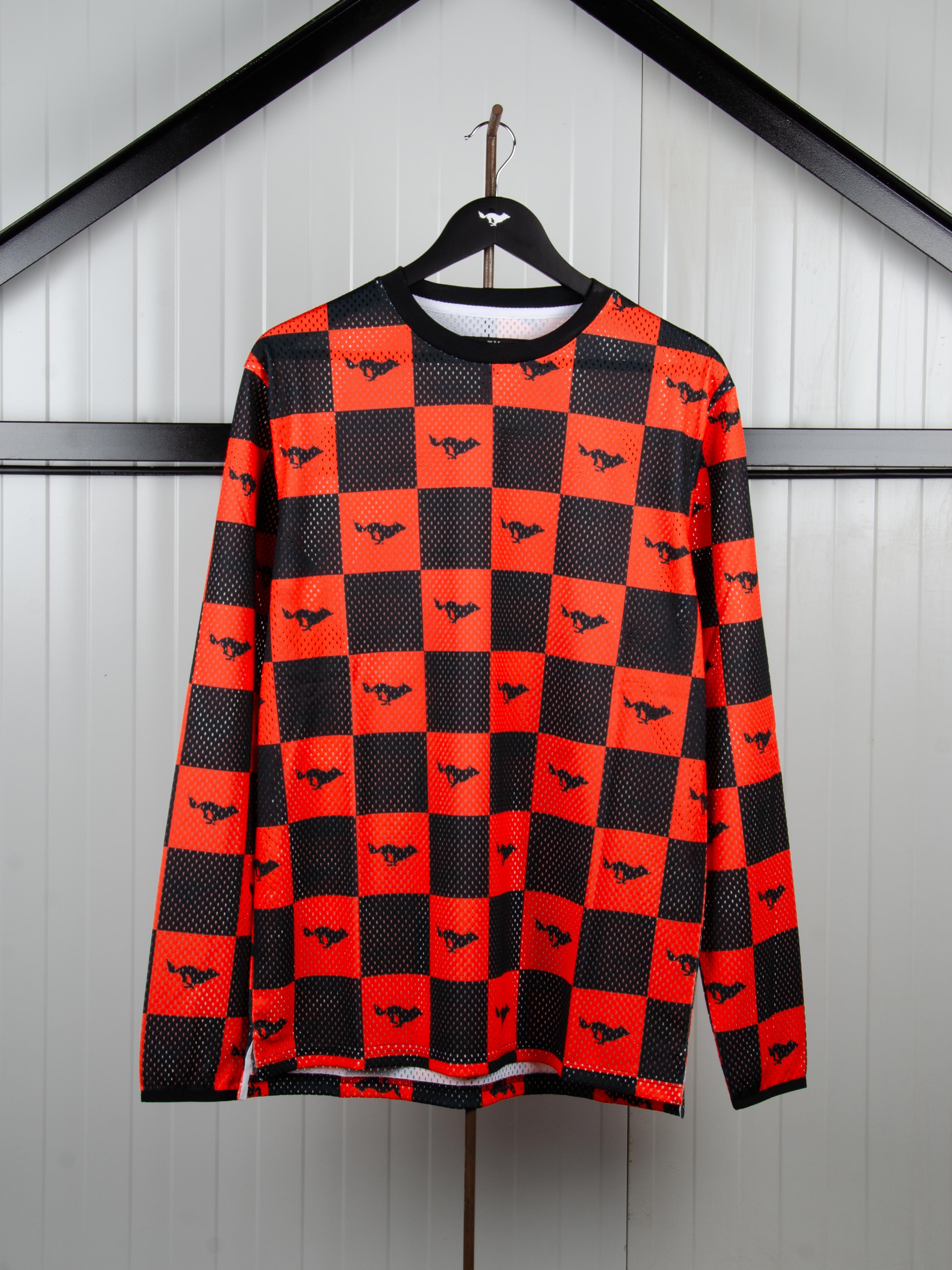 N.O.S. Wolf Checkers Orange MX Heavy Duty Jersey