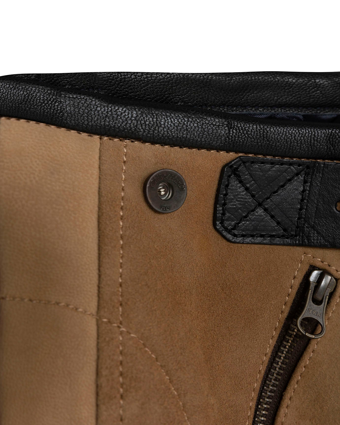 Rascal Leather Motorcycle Pants Beige