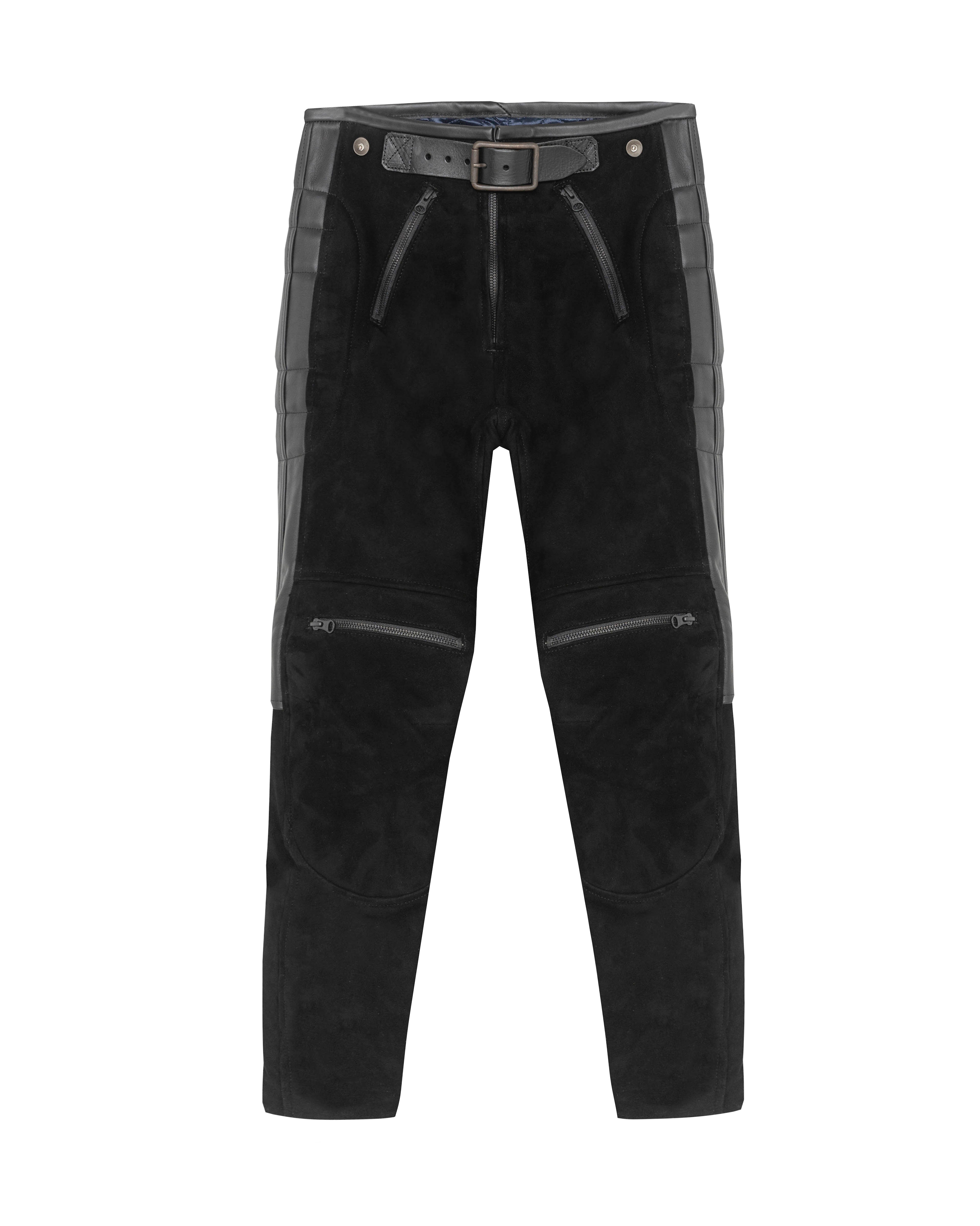 Rascal Leather Motorcycle Pants Black