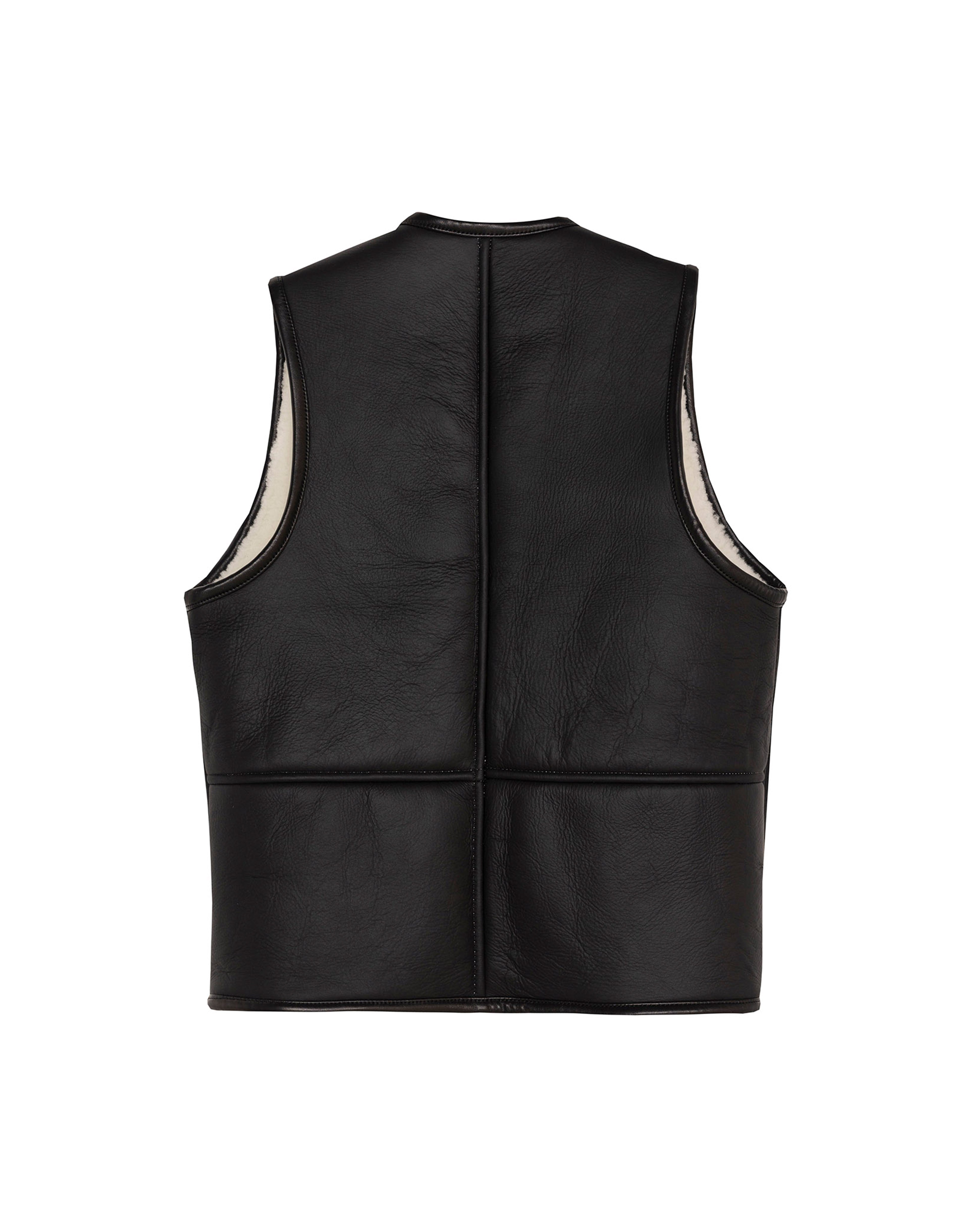 Solitario Reversible Shearling Vest Black