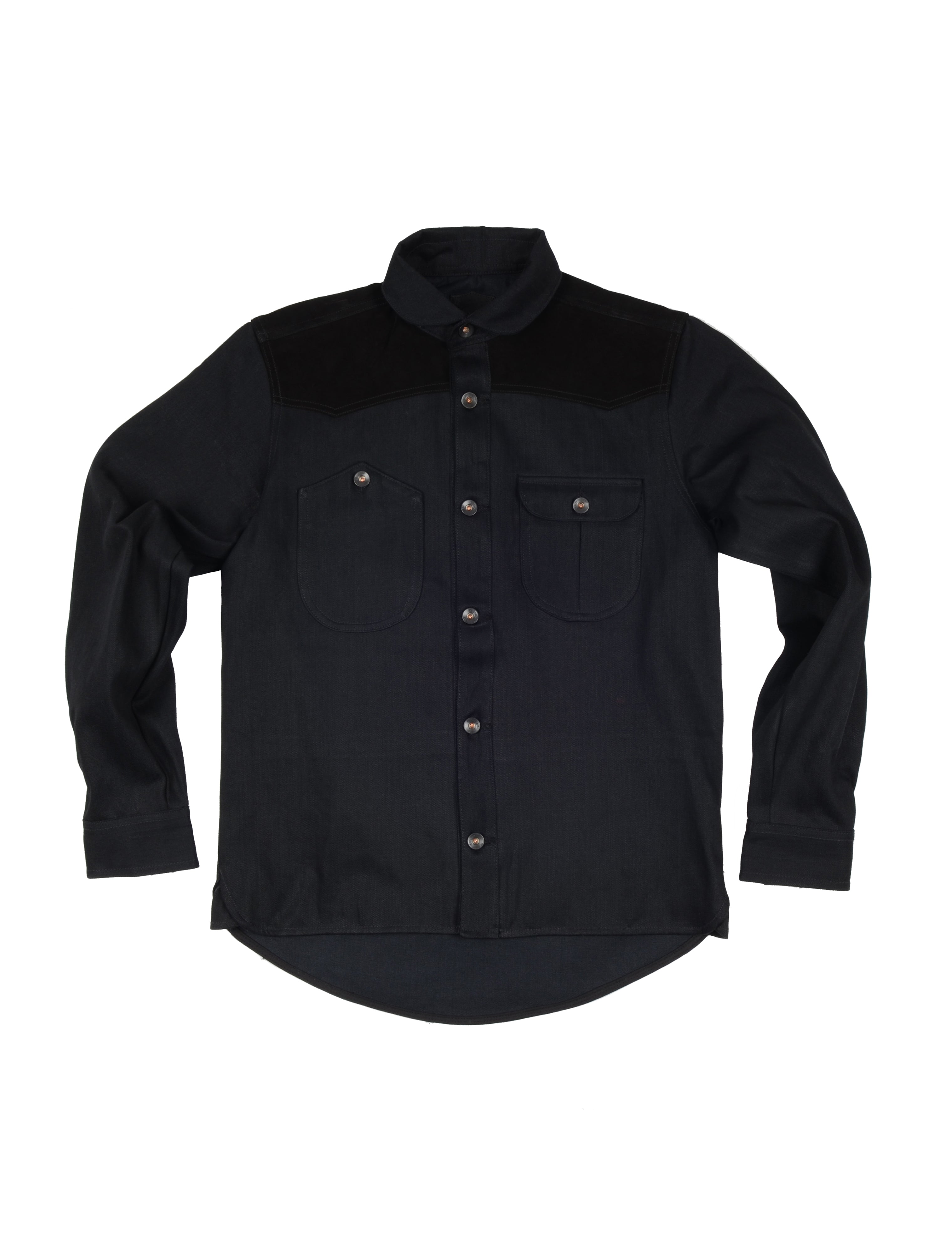 El Solitario Vandal Overshirt Black. Front