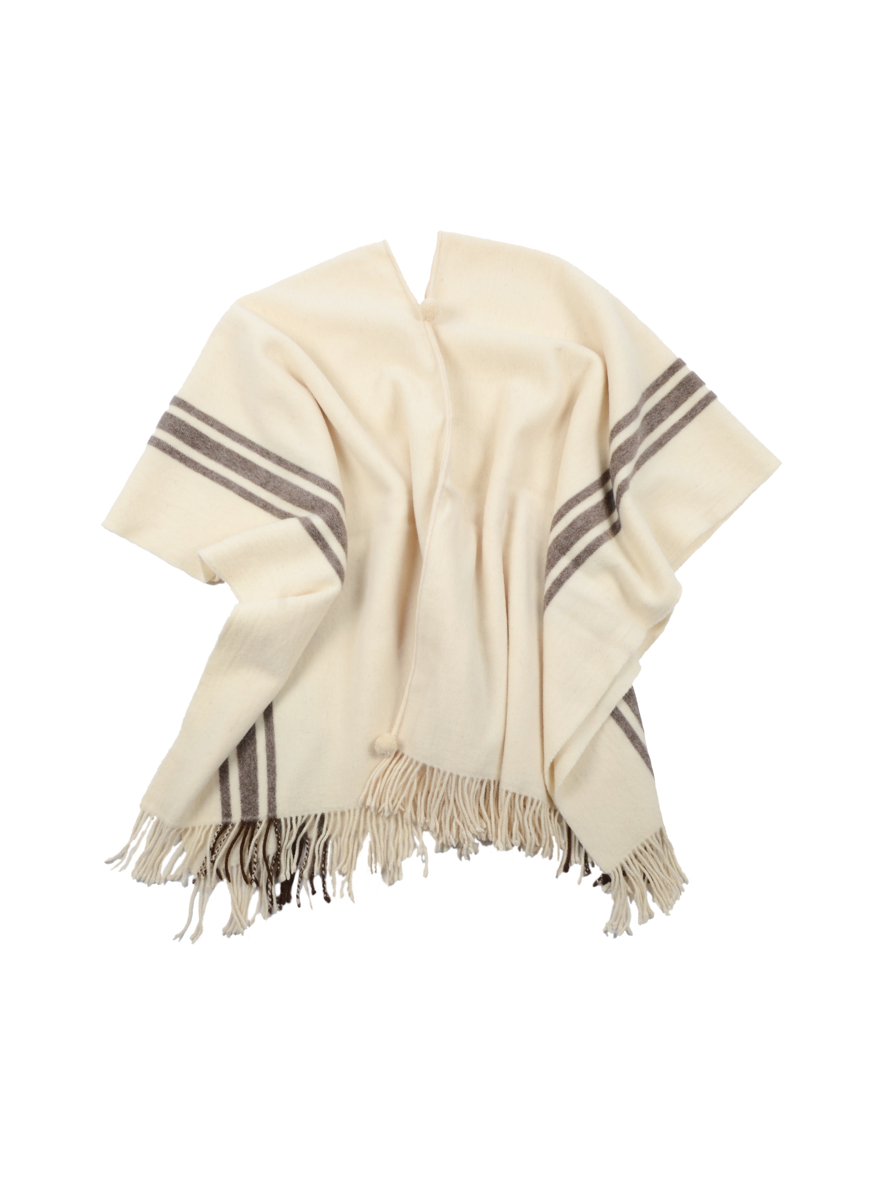 El Solitario Traditional Poncho White
